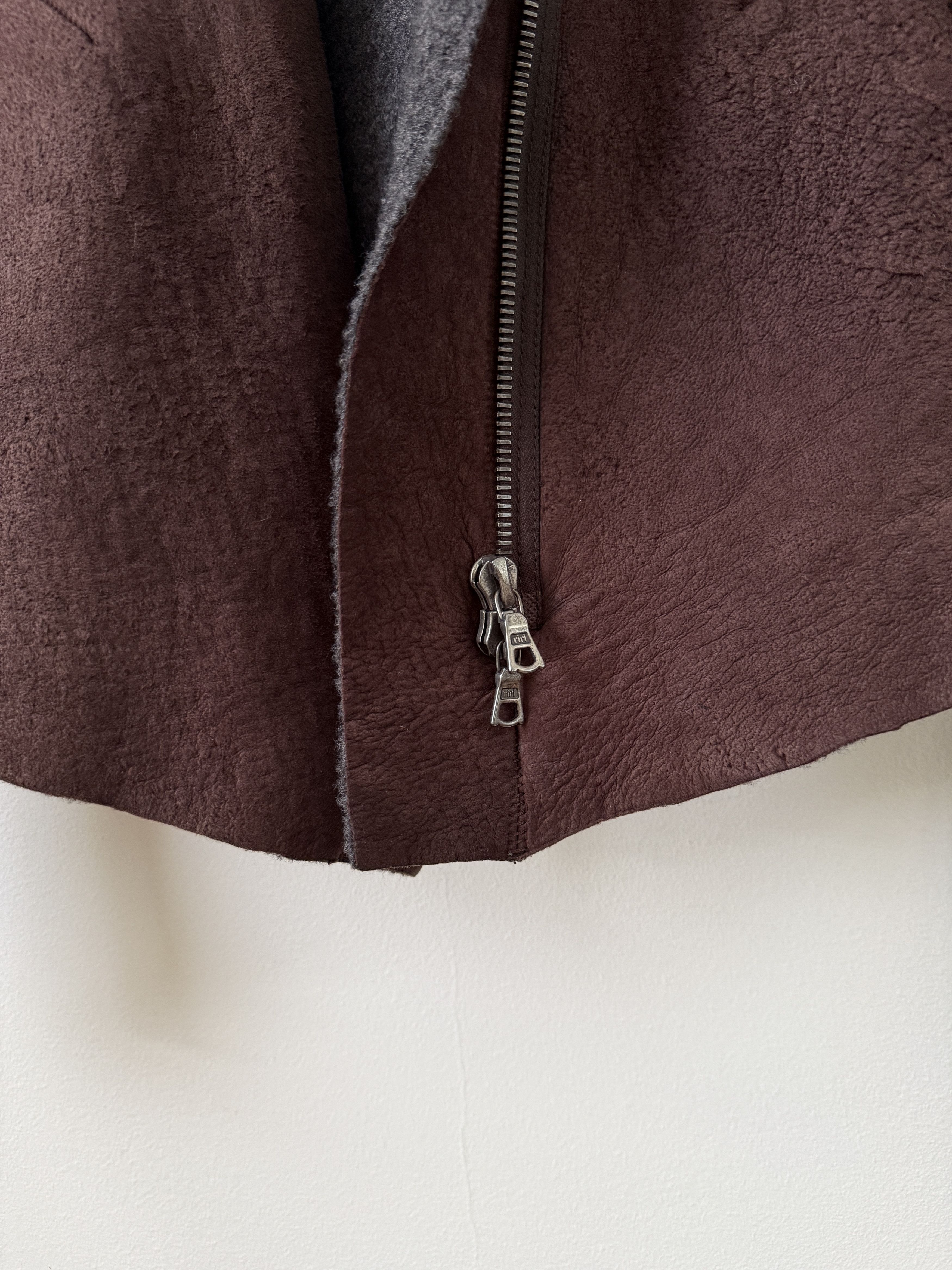 Isaac Sellam Experience Lambskin Leather Asymmetrical Wool Lined Jacket Size M / US 6-8 / IT 42-44 - 13 Thumbnail
