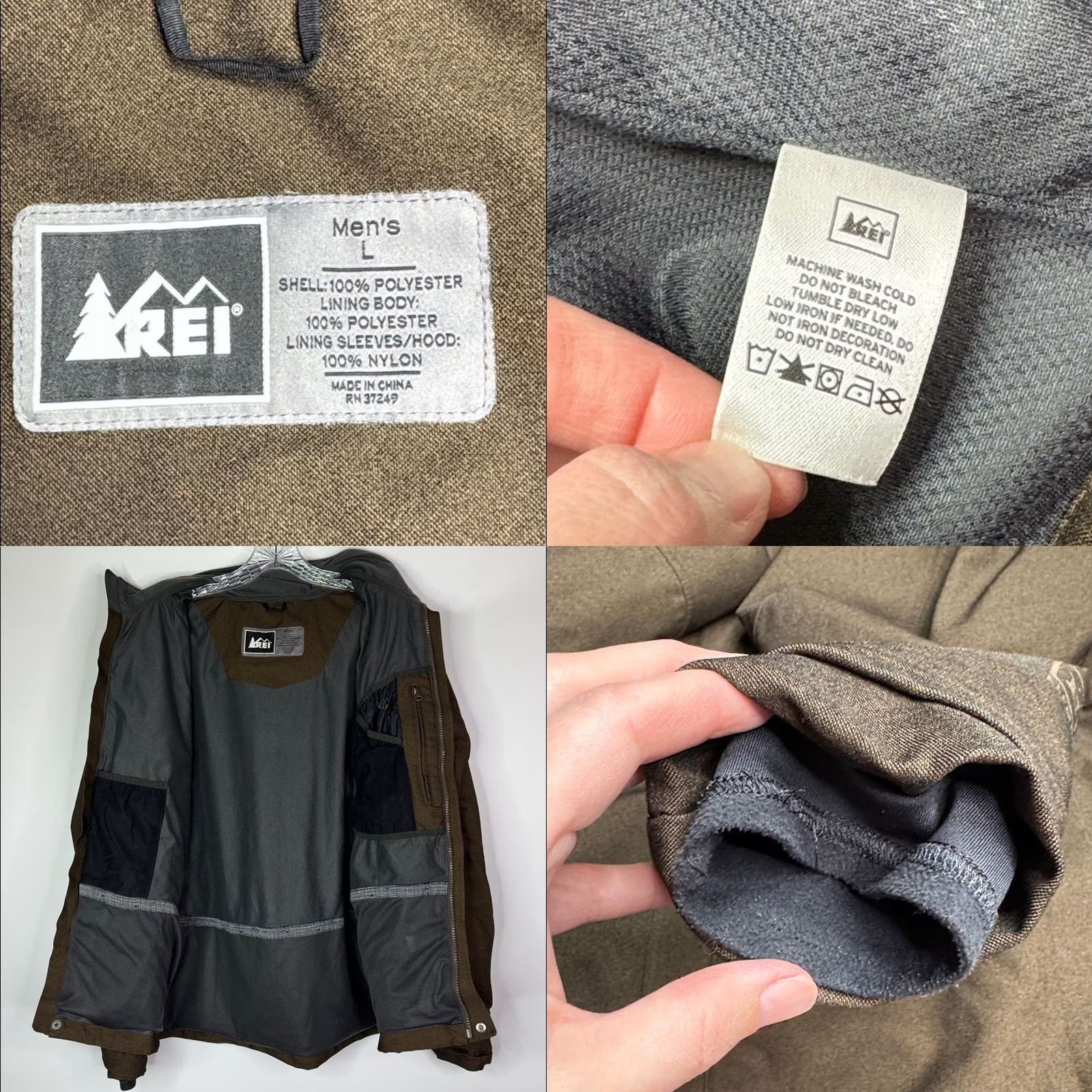 Vintage REI Brown Jacket Large Rain Windbreak E1 Size Size US L / EU 52-54 / 3 - 8 Thumbnail