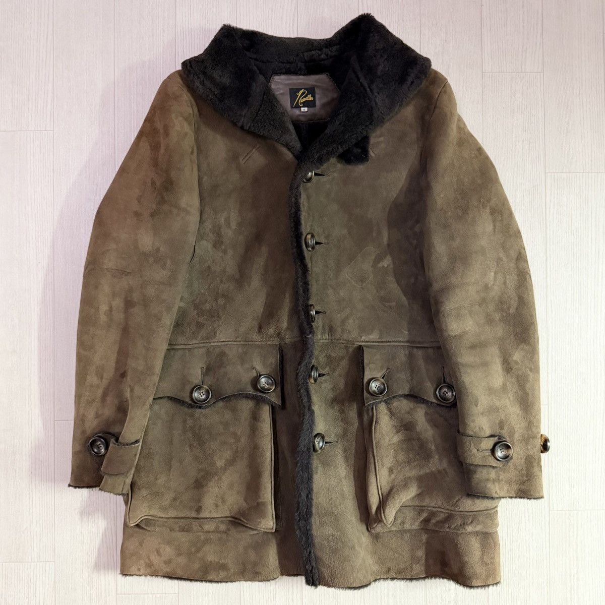 Needles Needles Shearling Coat Sheepskin Suede Size US S / EU 44-46 / 1 - 1 Thumbnail