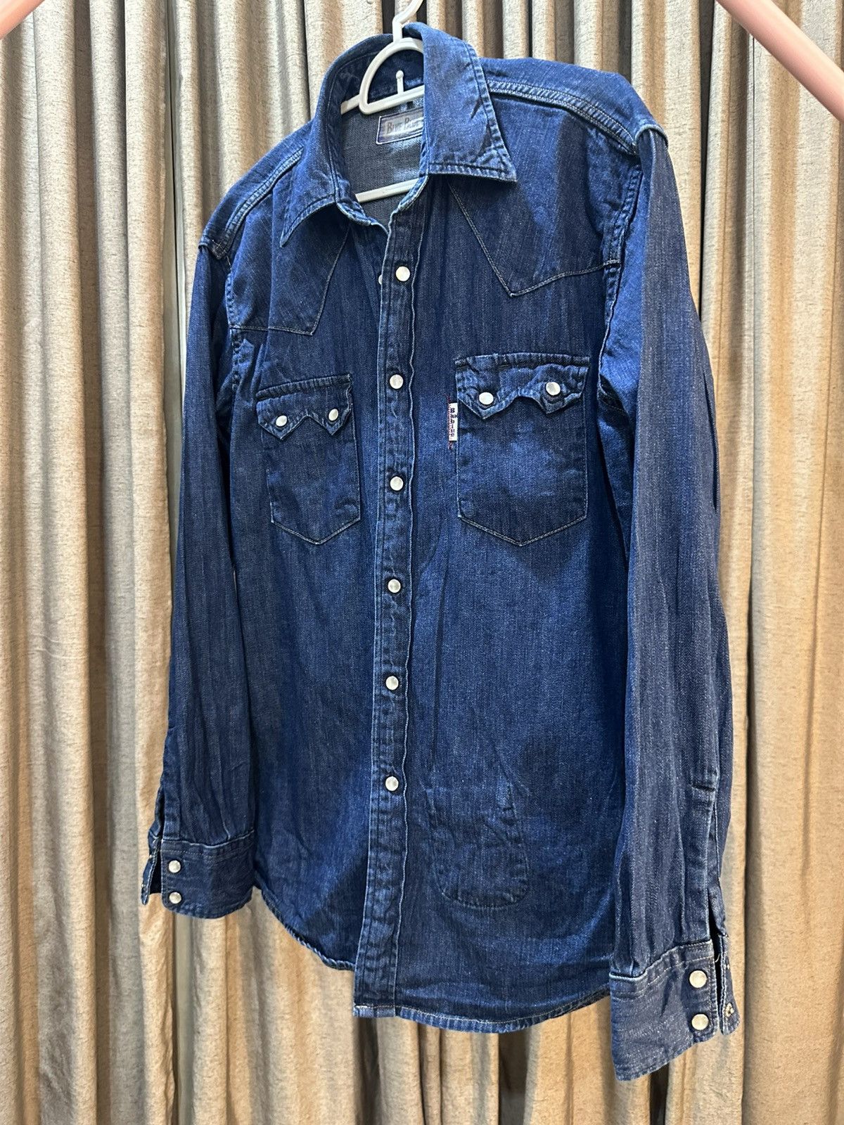 Blue Blue Japan Vintage 90s Blue Blue Japan Western Denim Shirt Size US S / EU 44-46 / 1 - 2 Thumbnail