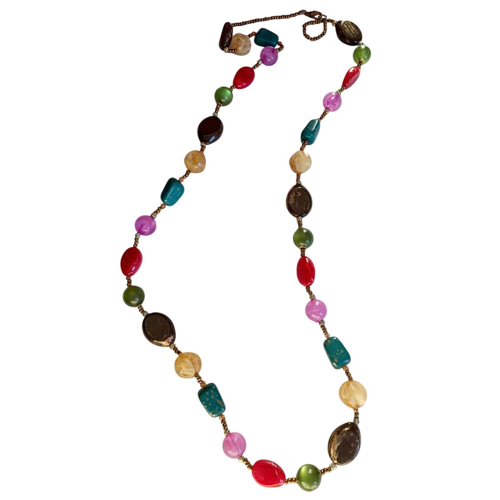 Other Pair of Pink & Coral Colorful Bead Necklaces (17" & 36") for Size ONE SIZE - 7 Thumbnail