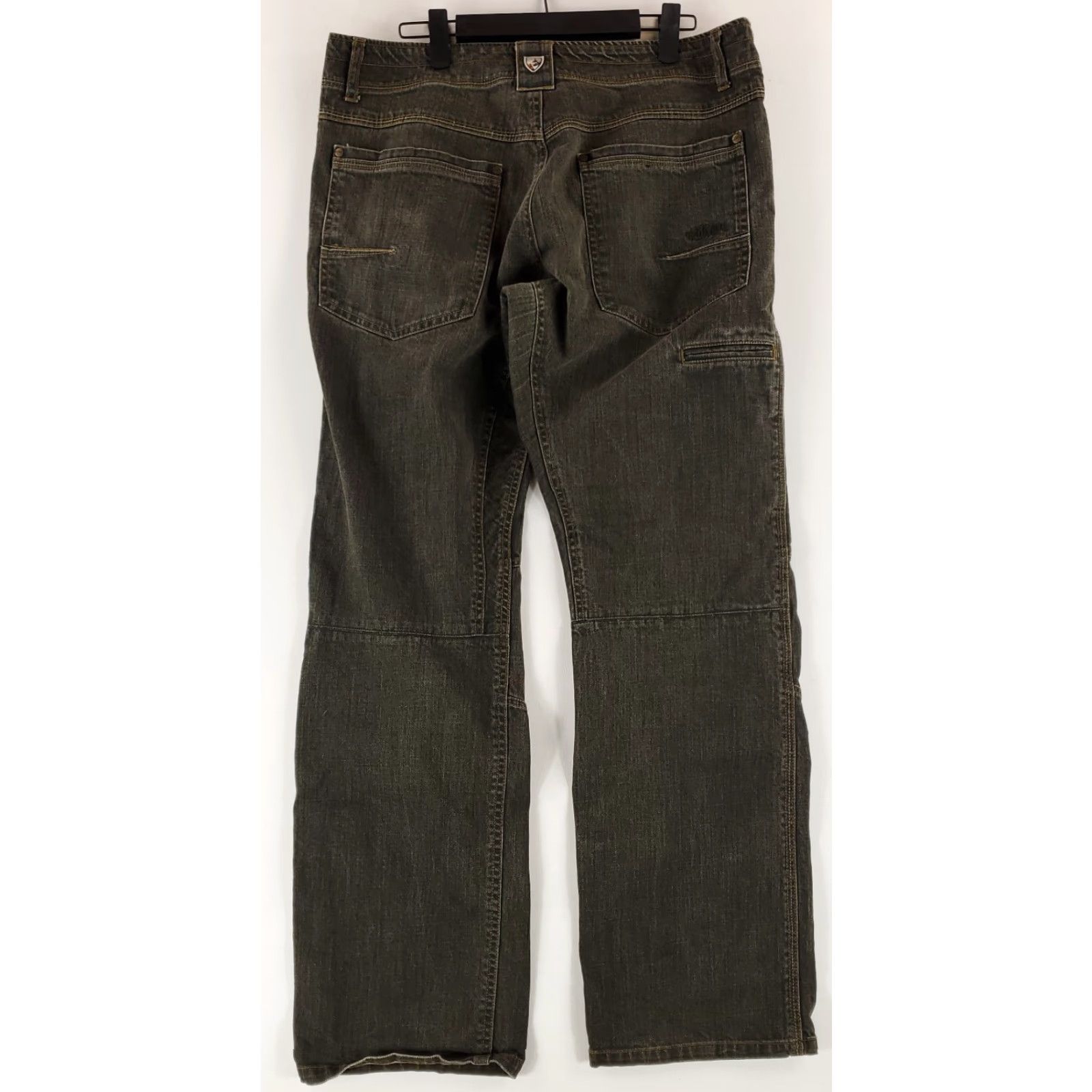 Vintage Kuhl Riot Jeans Pants Gray Mens 35 x 32 Inseam 32 Straight Brown Regular Mens Jeans Size US 35 - 2 Thumbnail