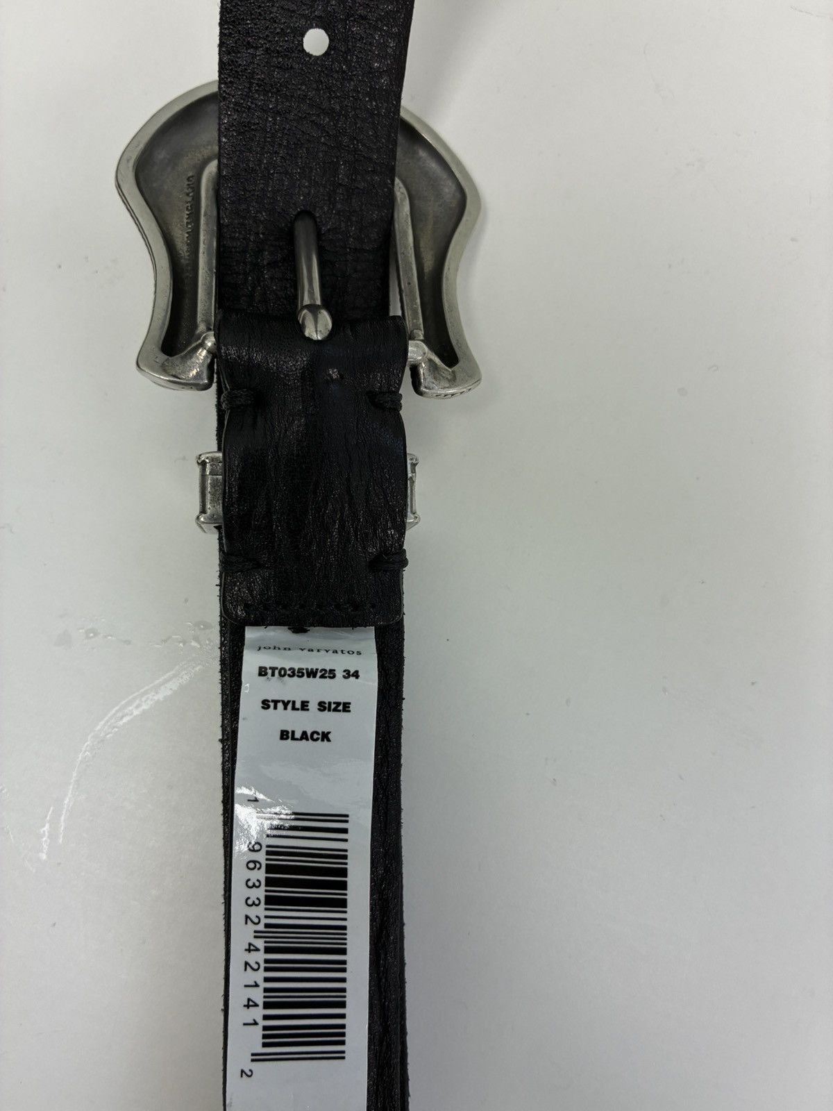John Varvatos 25 MM Eastwood Roper Belt size 34 Size 34 - 6 Thumbnail
