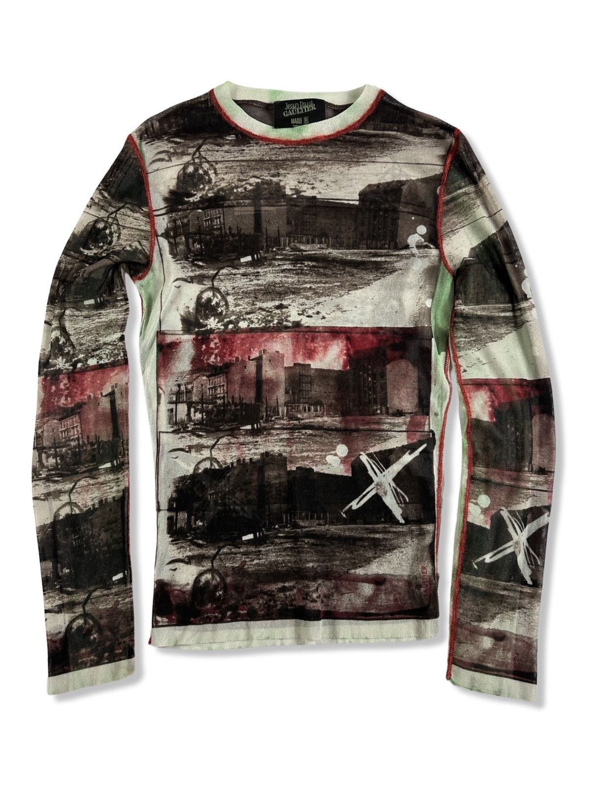 image of Jean Paul Gaultier Mesh Vintage Top / Blouse, Women's (Size Medium)