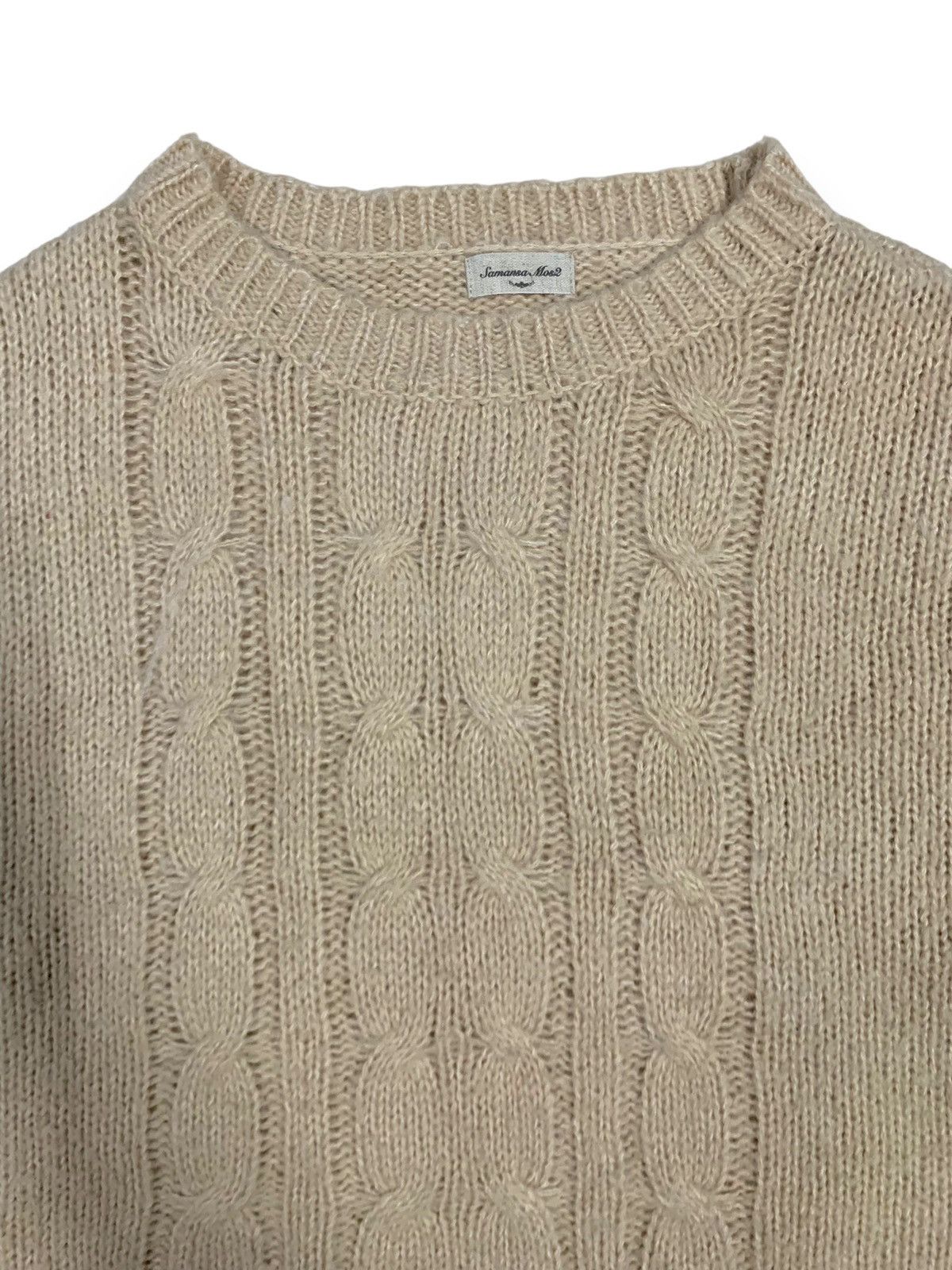 Japanese Brand Vintage Japanese Brand Oversized Cable Knitted Sweater Size ONE SIZE - 4 Thumbnail