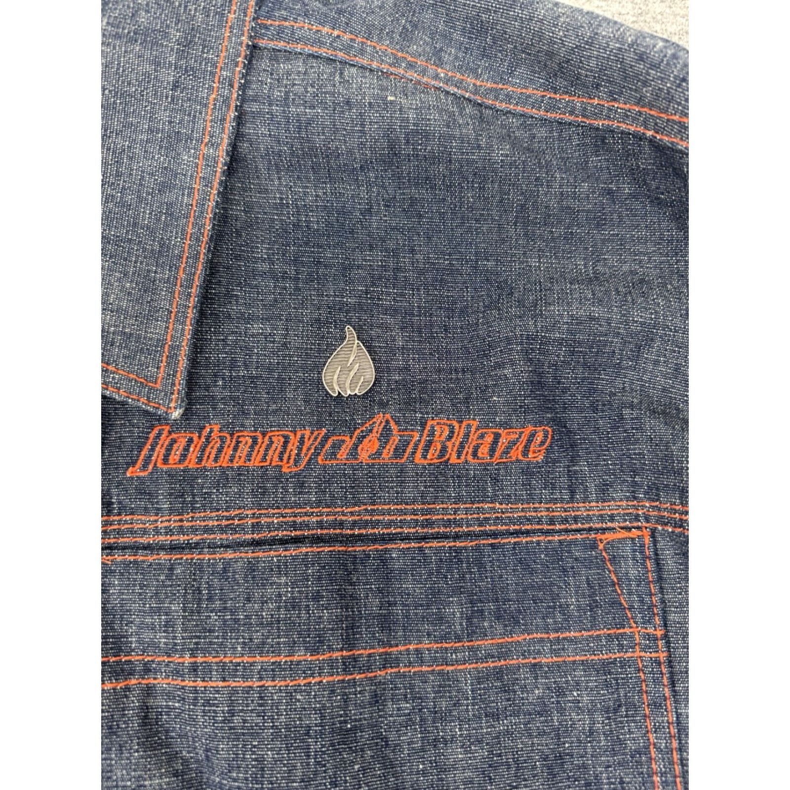 Phat Farm VINTAGE Y2K J COOL DENIM JACKET XL BLUE Mens Denim Jacket 90s Style Phat Farm Ecko Johnny Blaze Size US XL / EU 56 / 4 - 3 Thumbnail