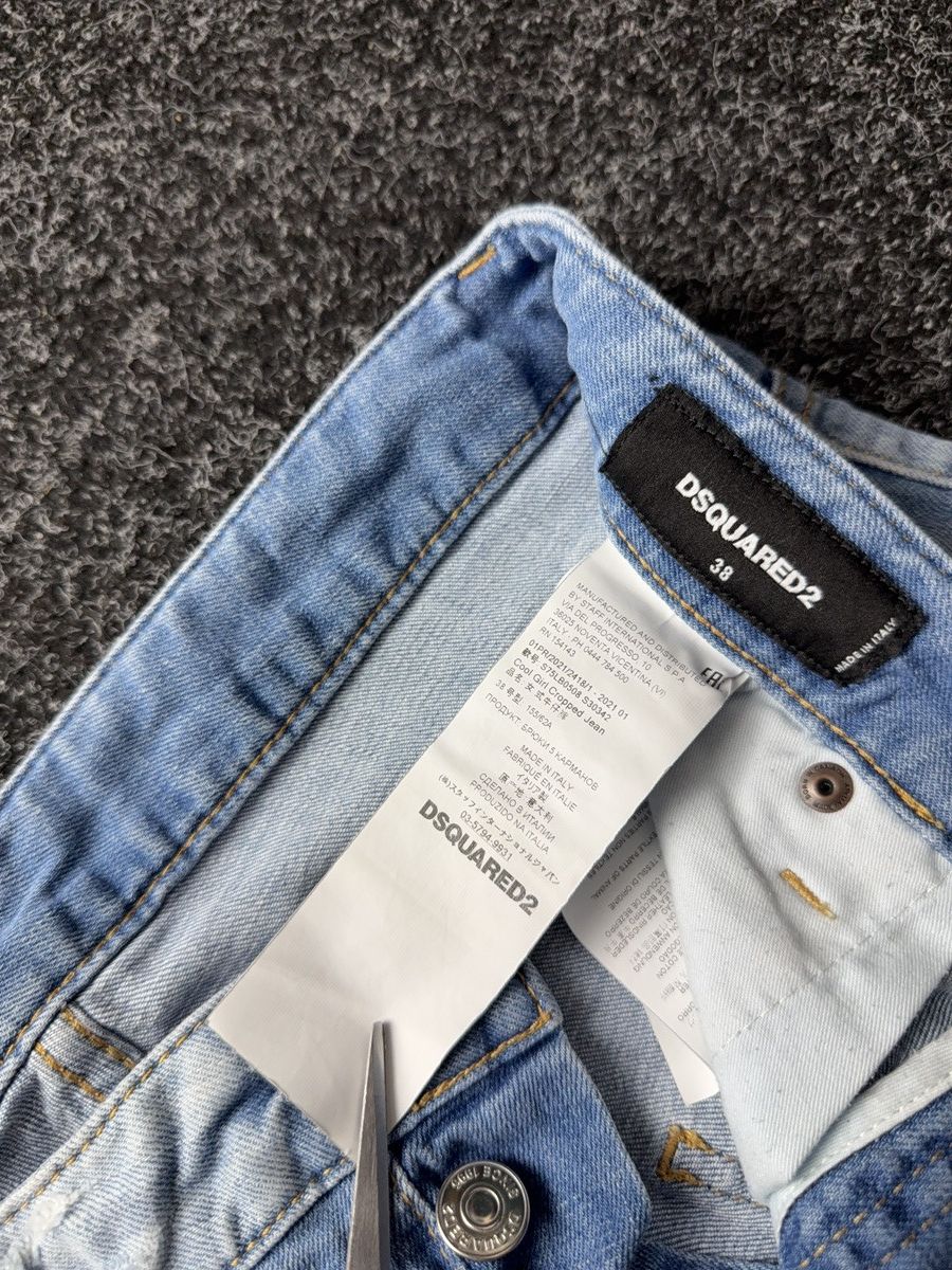 Dsquared2 00s Dsquared2 Distressed Light Wash Denim Jeans Size 38 Size 26" / US 2 / IT 38 - 9 Thumbnail