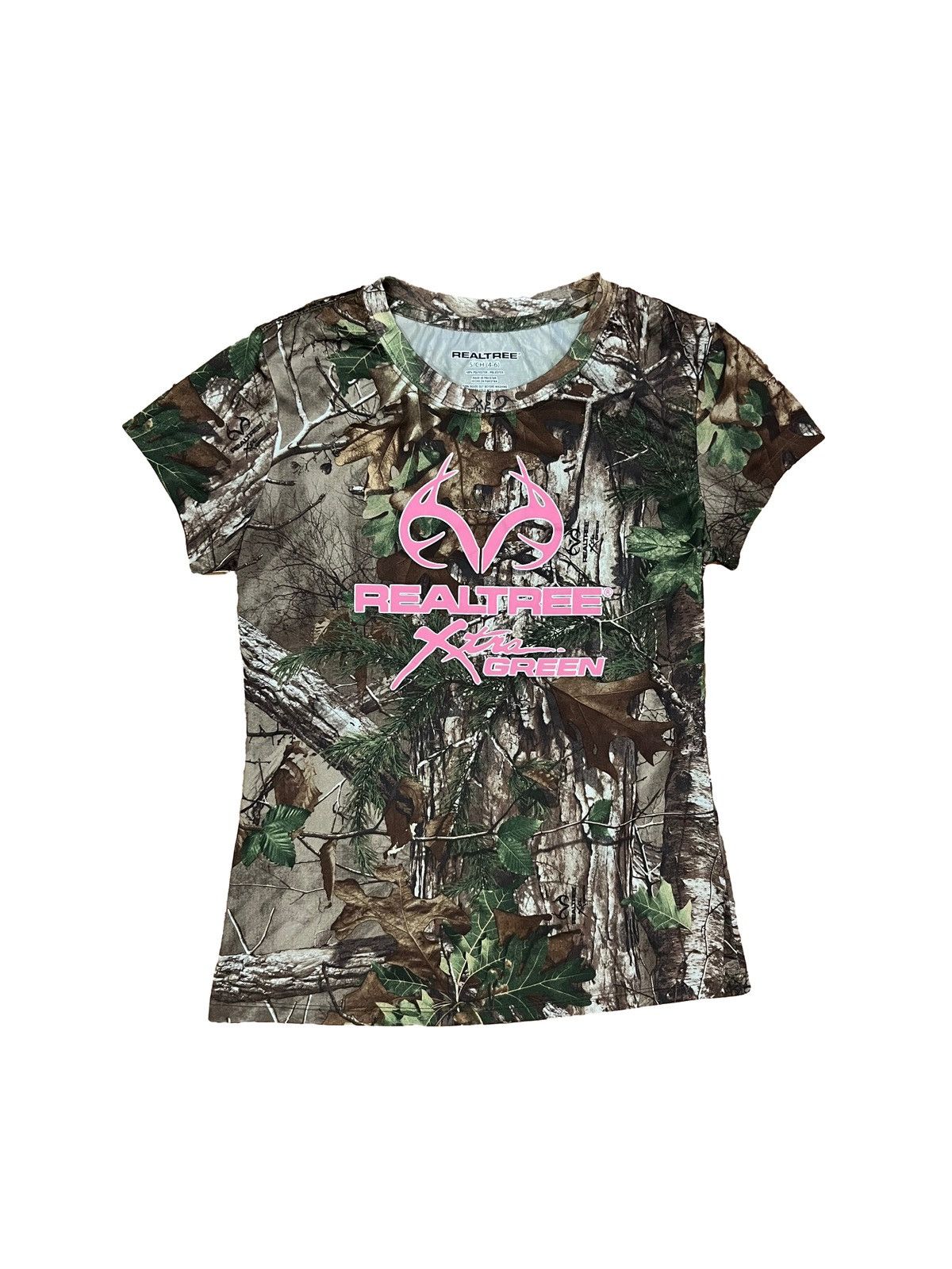 Realtree Women’s Pink Realtree Camo T-Shirt Size S / US 4 / IT 40 - 1 Thumbnail