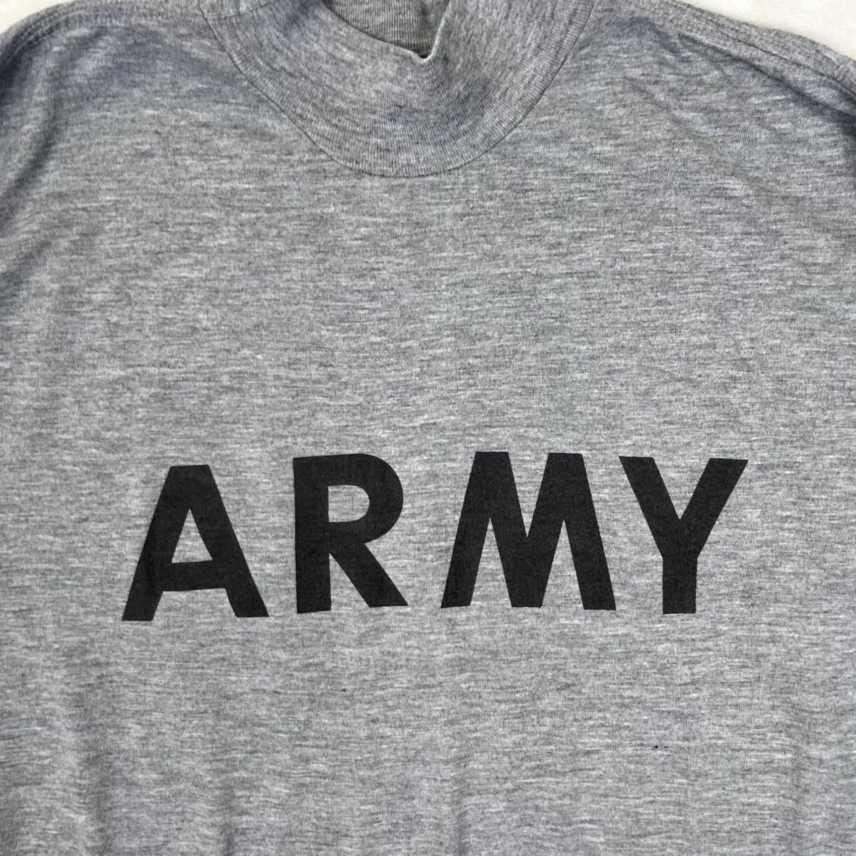 Vintage Vintage Army Shirt Mens Medium Gray Long Sleeve Mock Neck PT Training Shirt Size US M / EU 48-50 / 2 - 2 Thumbnail