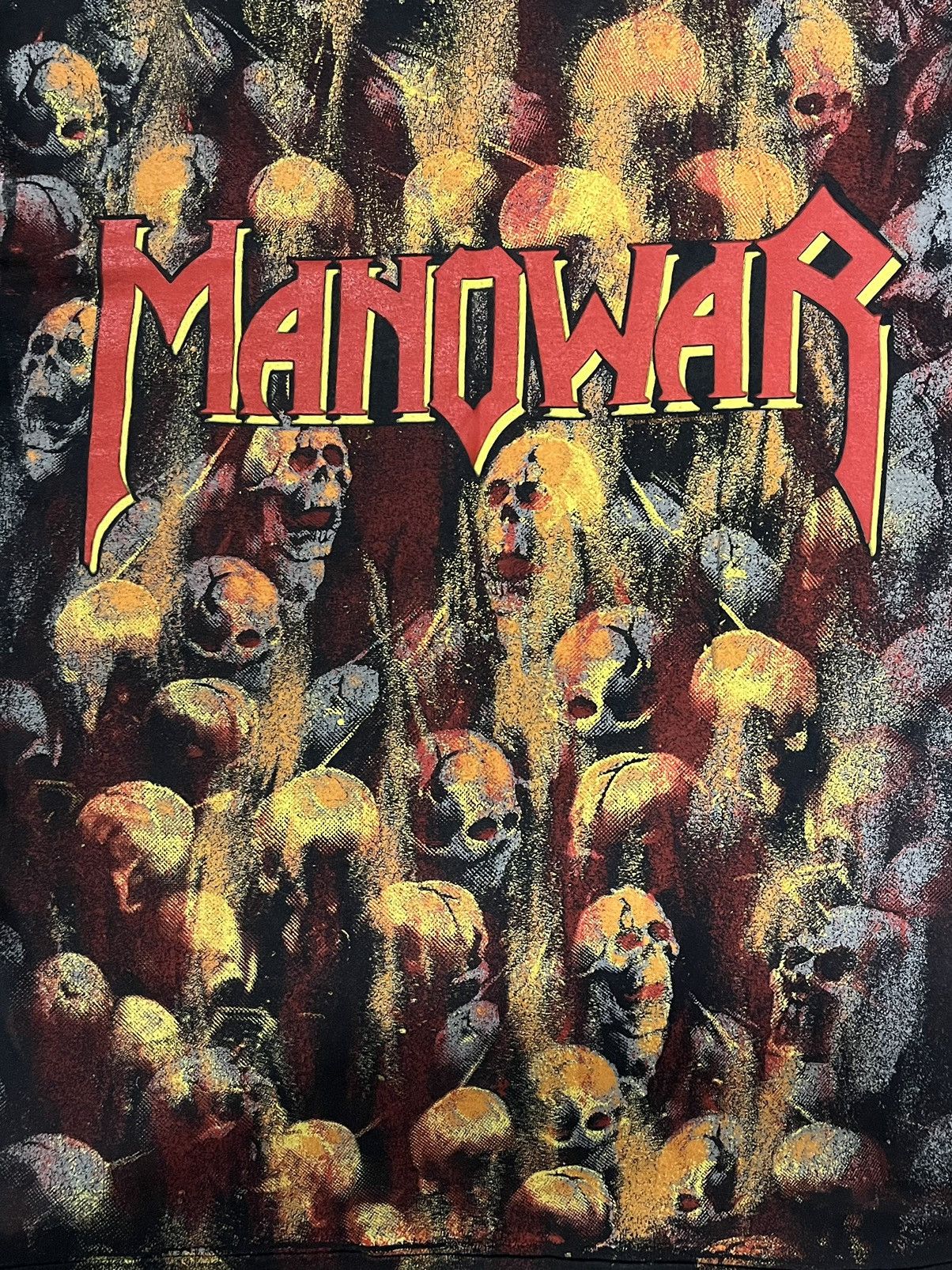 Band Tees × Vintage Vintage Manowar AOP 90s t shirt Size US XL / EU 56 / 4 - 4 Thumbnail
