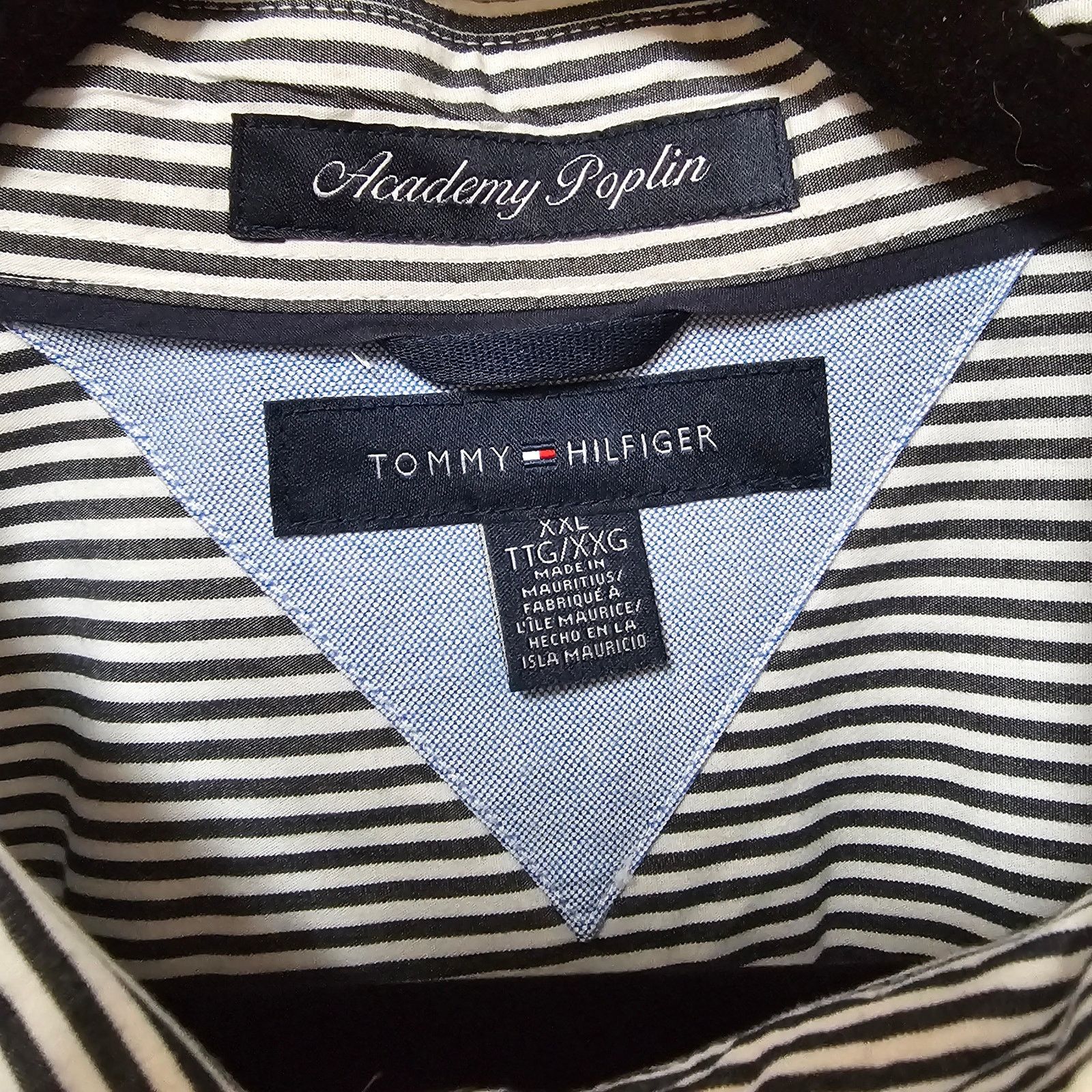 Tommy Hilfiger Tommy Hilfiger Academy Poplin Strip Navy/Whit Shirt XXL/TTG Size US XXL / EU 58 / 5 - 4 Thumbnail