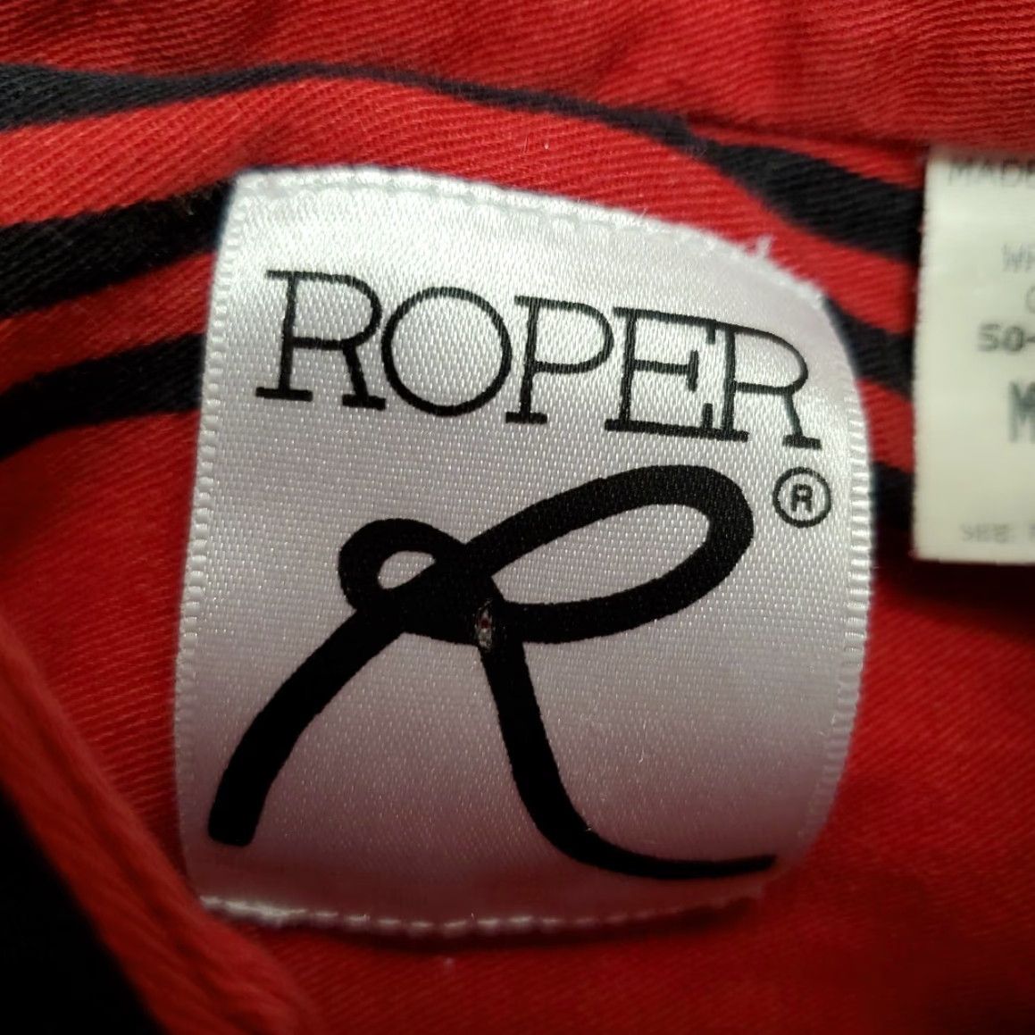 Roper Roper Shirt Womens Medium Red Aztec Pattern Striped Long Sleeve Western Cowboy Button-Up Size M / US 6-8 / IT 42-44 - 5 Thumbnail