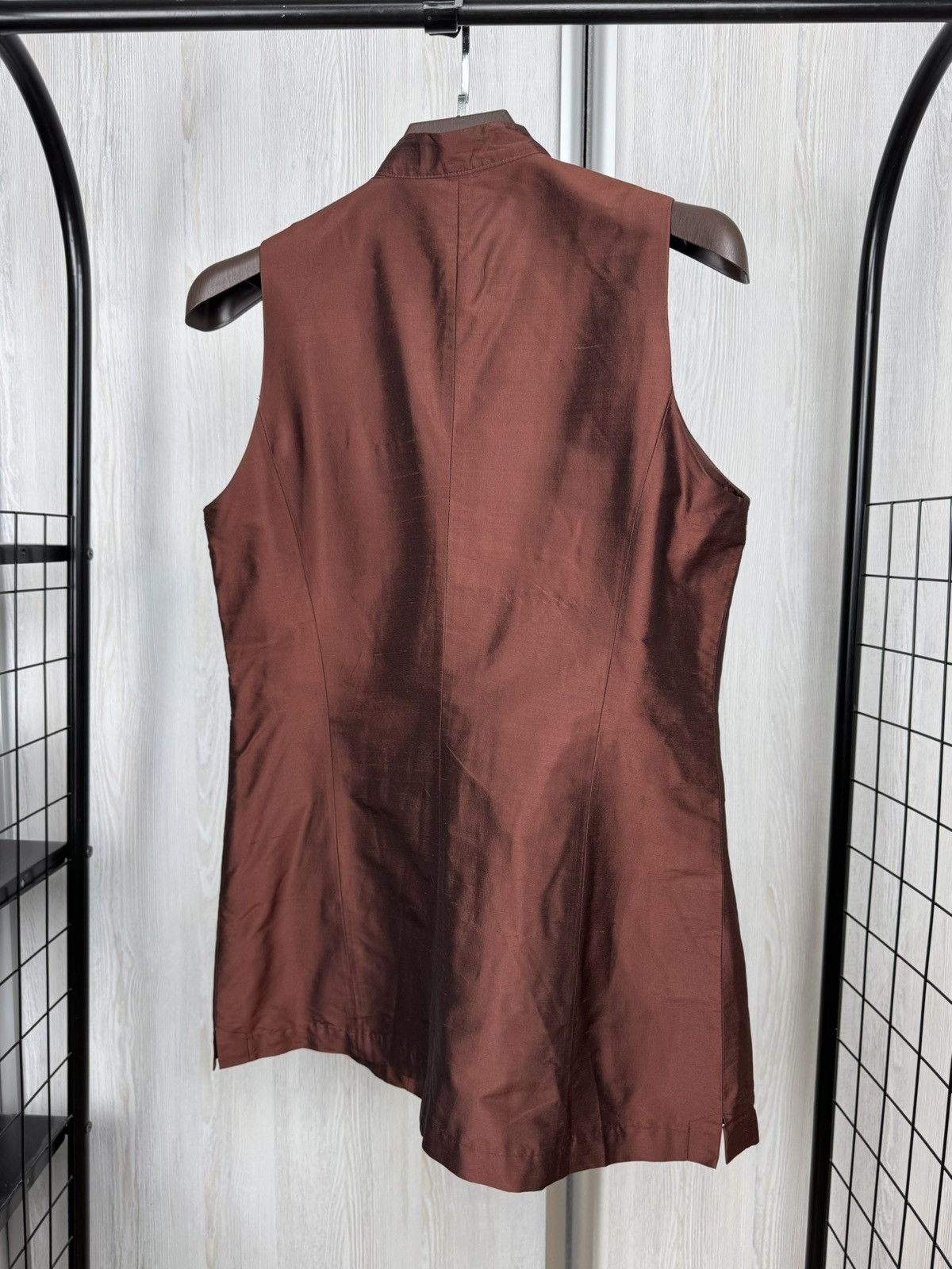 Other Apanage button up full silk mini brown shimmer dress Size XL / US 12-14 / IT 48-50 - 6 Thumbnail