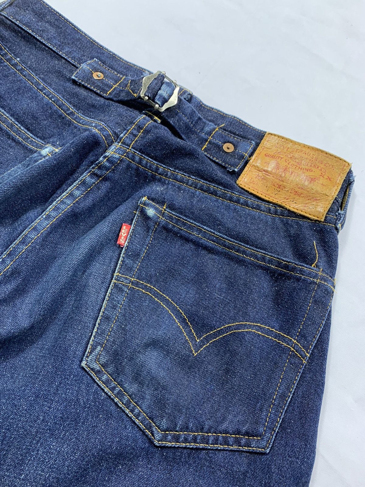 Levi's Vintage Clothing Vintage Levis 201XX Big E Selvedge Button Denim Jeans Size US 30 / EU 46 - 6 Thumbnail