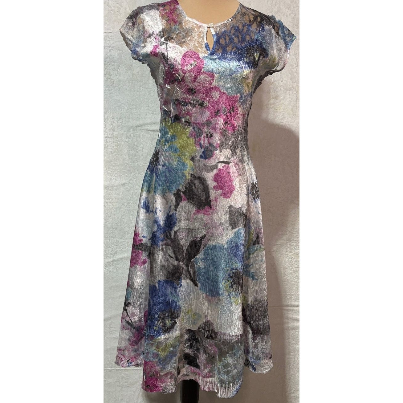 Other KOMAROV Women’s PETITE Chiffon Lace & Charmeuse Dress | M Size M / US 6-8 / IT 42-44 - 10 Thumbnail