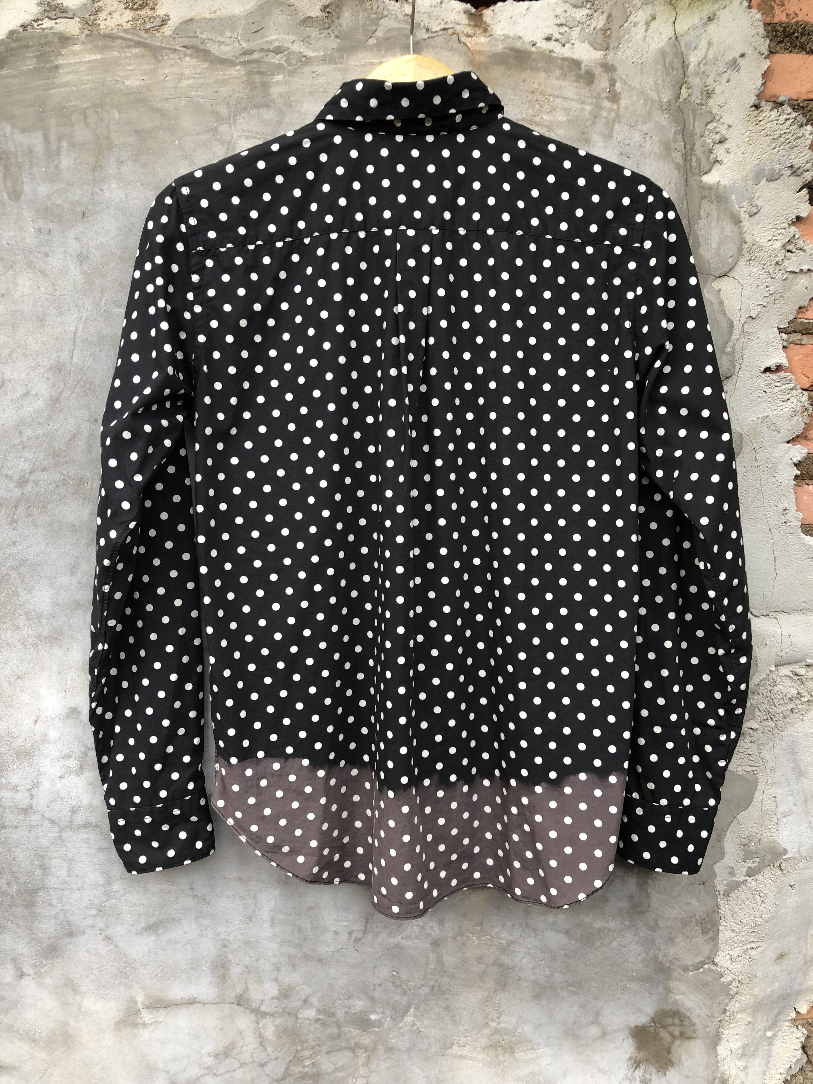 Comme des Garcons Black Comme des Garcons Dyed Hem Polka Dot Shirt Size US S / EU 44-46 / 1 - 3 Thumbnail