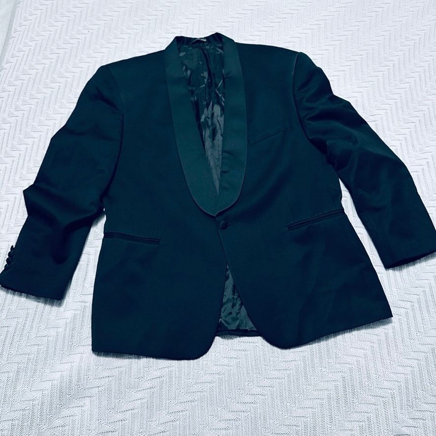 Vintage Paolo Vista black tuxedo jacket Size 46R - 1 Thumbnail