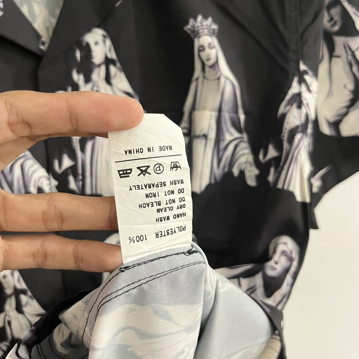 Japanese Brand Blank - Mary Pattern Campcollar Button Up Size US M / EU 48-50 / 2 - 4 Thumbnail