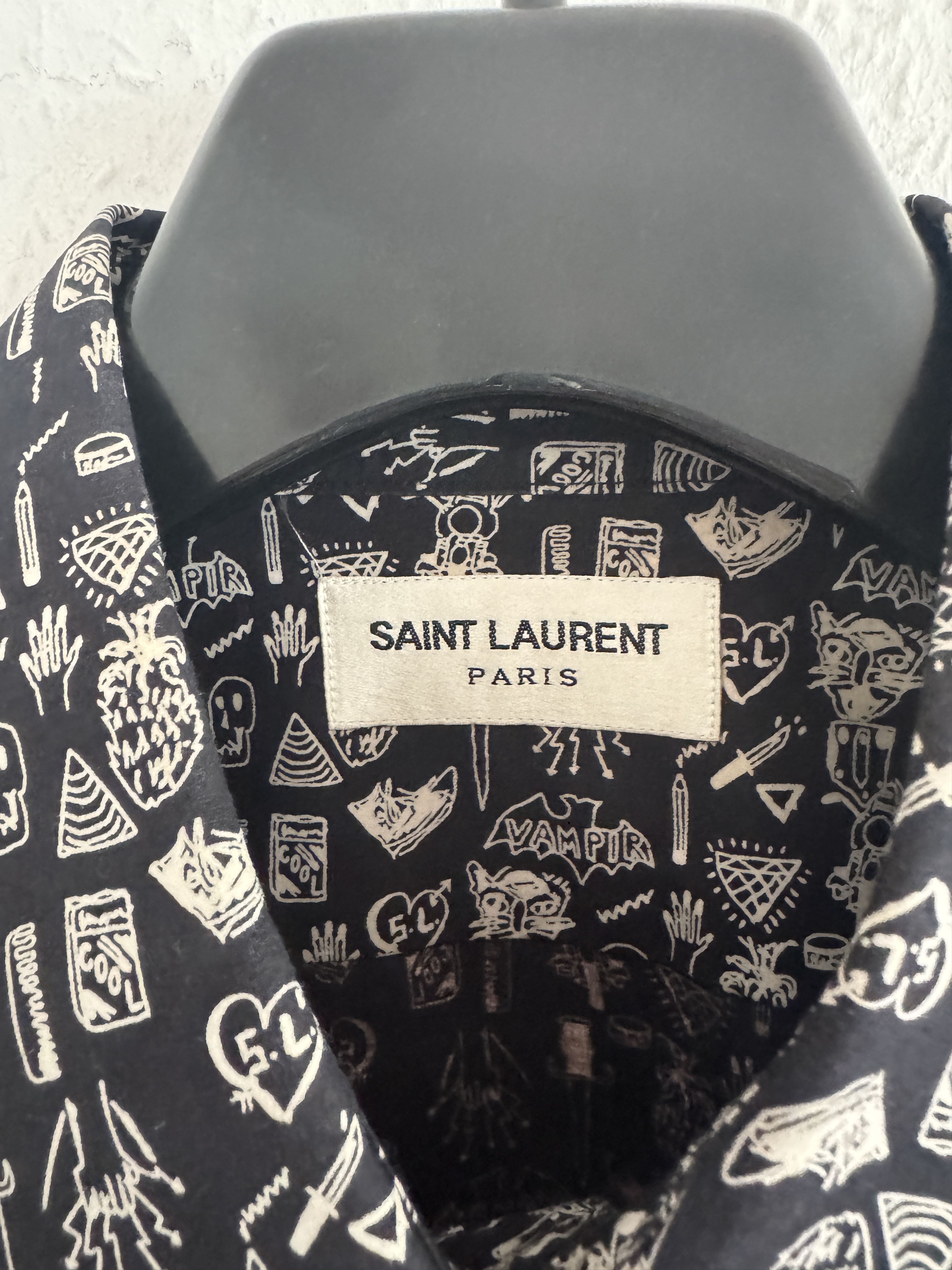 Saint Laurent Paris Hunx & Punx Doodle Button-Up Shirt Size US L / EU 52-54 / 3 - 8 Thumbnail