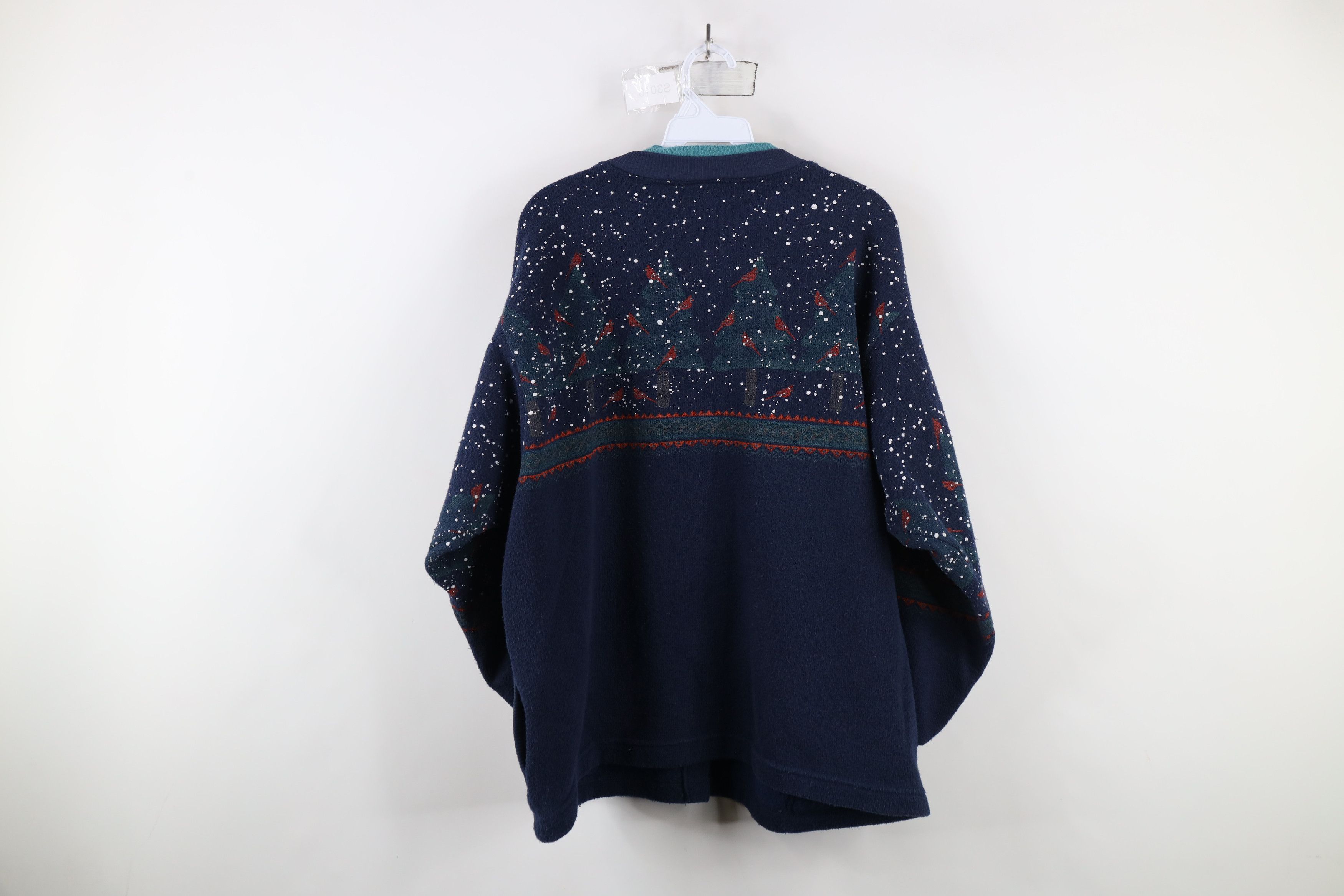 Vintage Vintage 90s All Over Print Terry Cloth Cardigan Sweater USA Size XL / US 12-14 / IT 48-50 - 10 Thumbnail