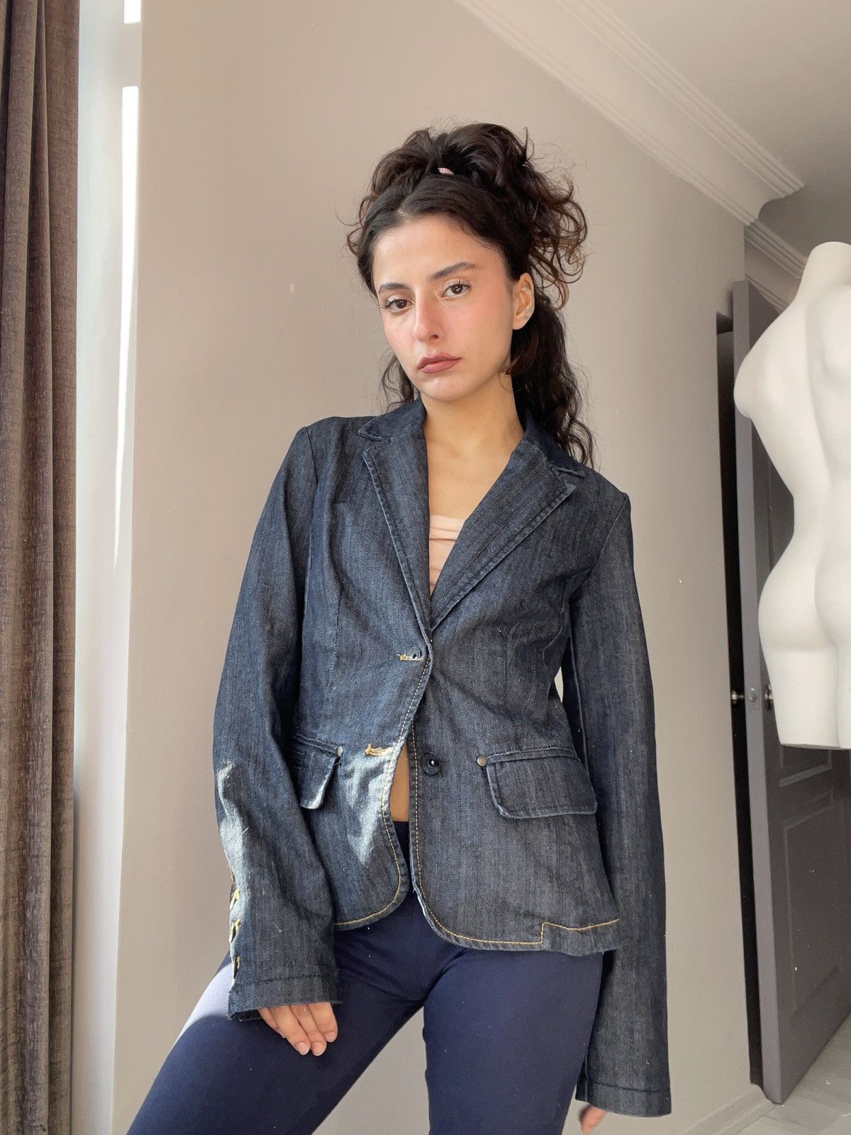 Vintage y2k denim jacket Size S / US 4 / IT 40 - 1 Thumbnail