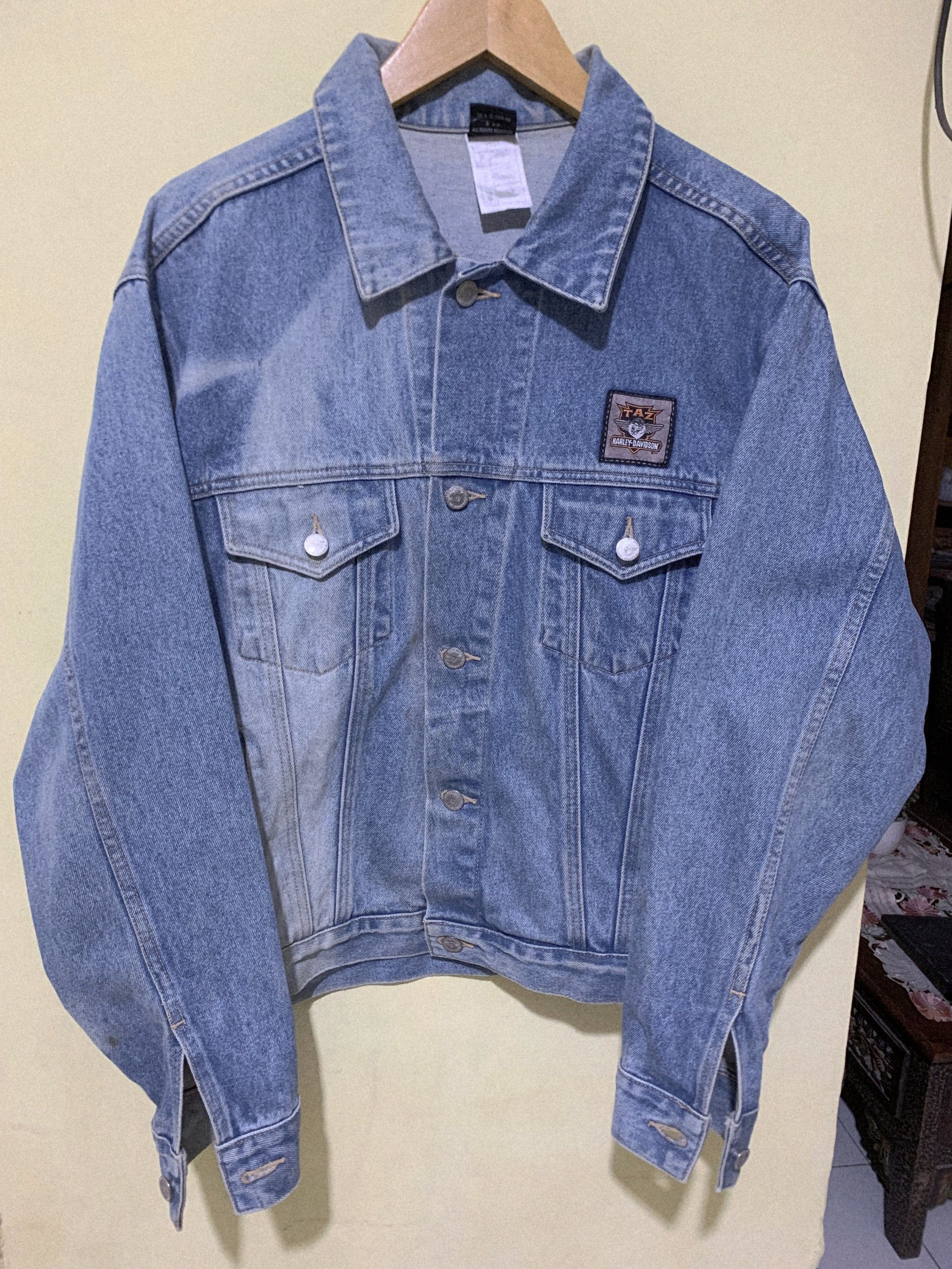 Harley Davidson Vintage 90s Harley Davidson x Looney Tunes Denim Jacket Size US S / EU 44-46 / 1 - 4 Thumbnail