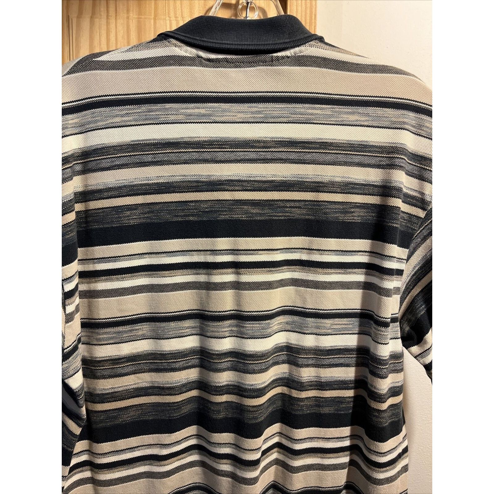 Other Palmland Club VTG Men’s M White Beige Striped SS Cotton Polo Size US M / EU 48-50 / 2 - 8 Thumbnail