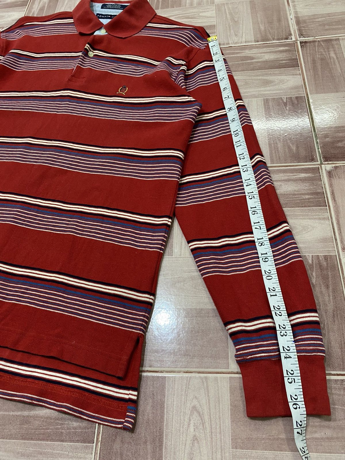 Tommy Hilfiger Vintage 90s Striped Polo Shirts Size US L / EU 52-54 / 3 - 8 Thumbnail