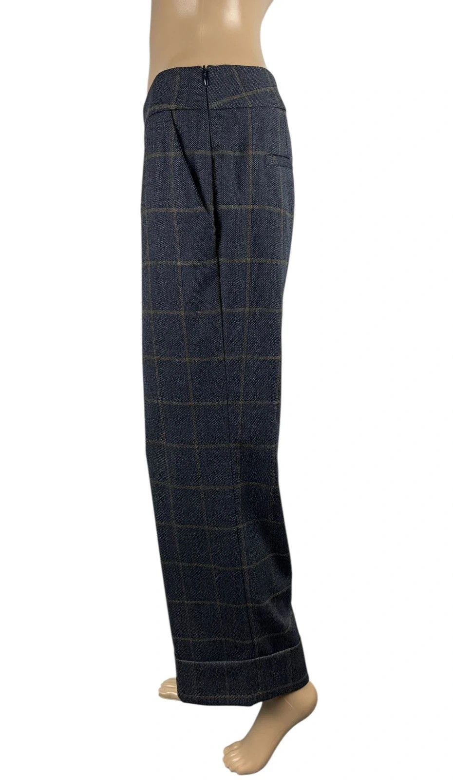 Peserico Peserico Wool Wide Leg Pants Crop Plaid size 42 Size 28" / US 6 / IT 42 - 4 Thumbnail
