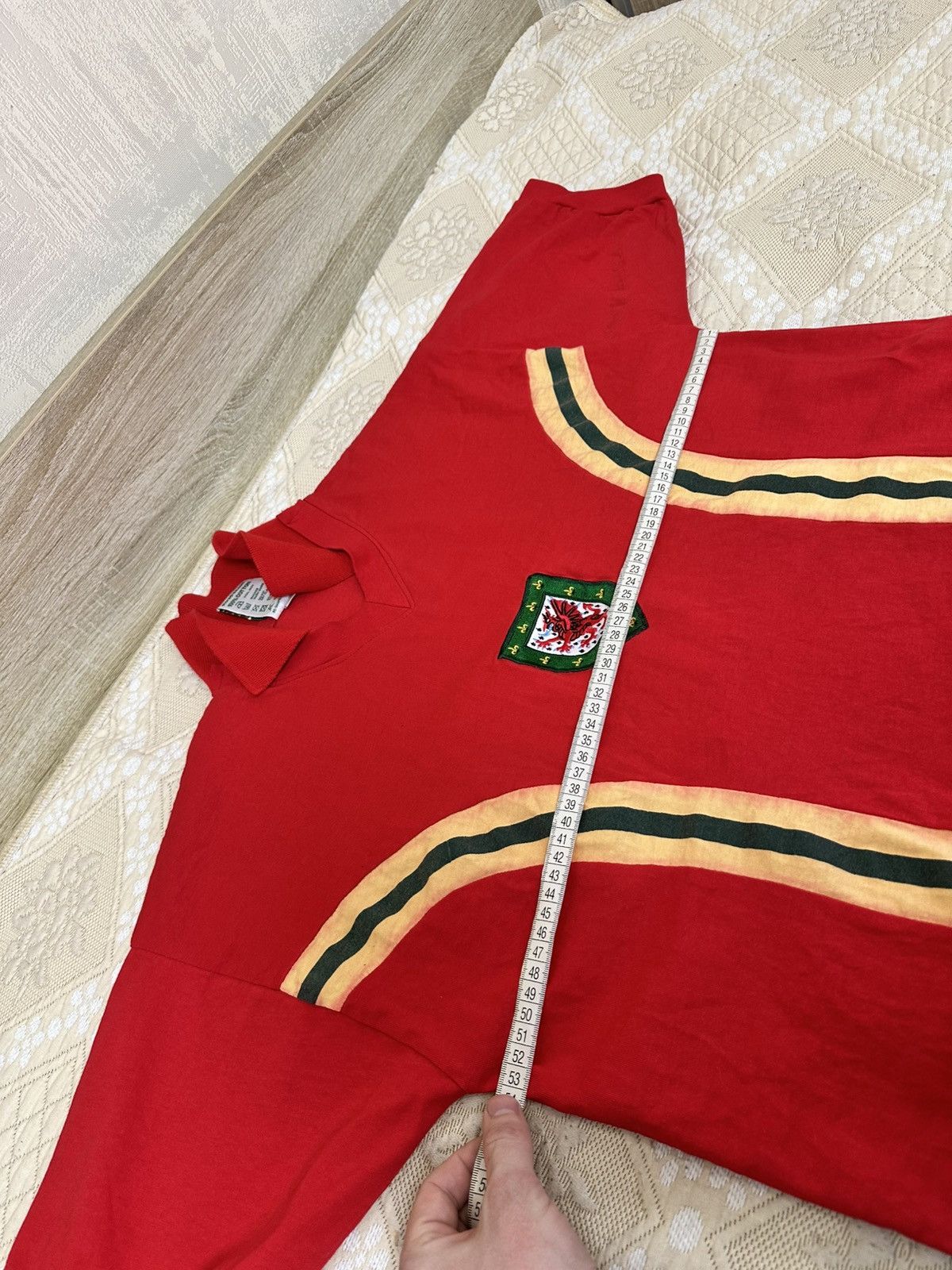 Vintage 🔥 Wales 1976-1979 Football Retro T Shirt Jersey England Size US L / EU 52-54 / 3 - 9 Thumbnail