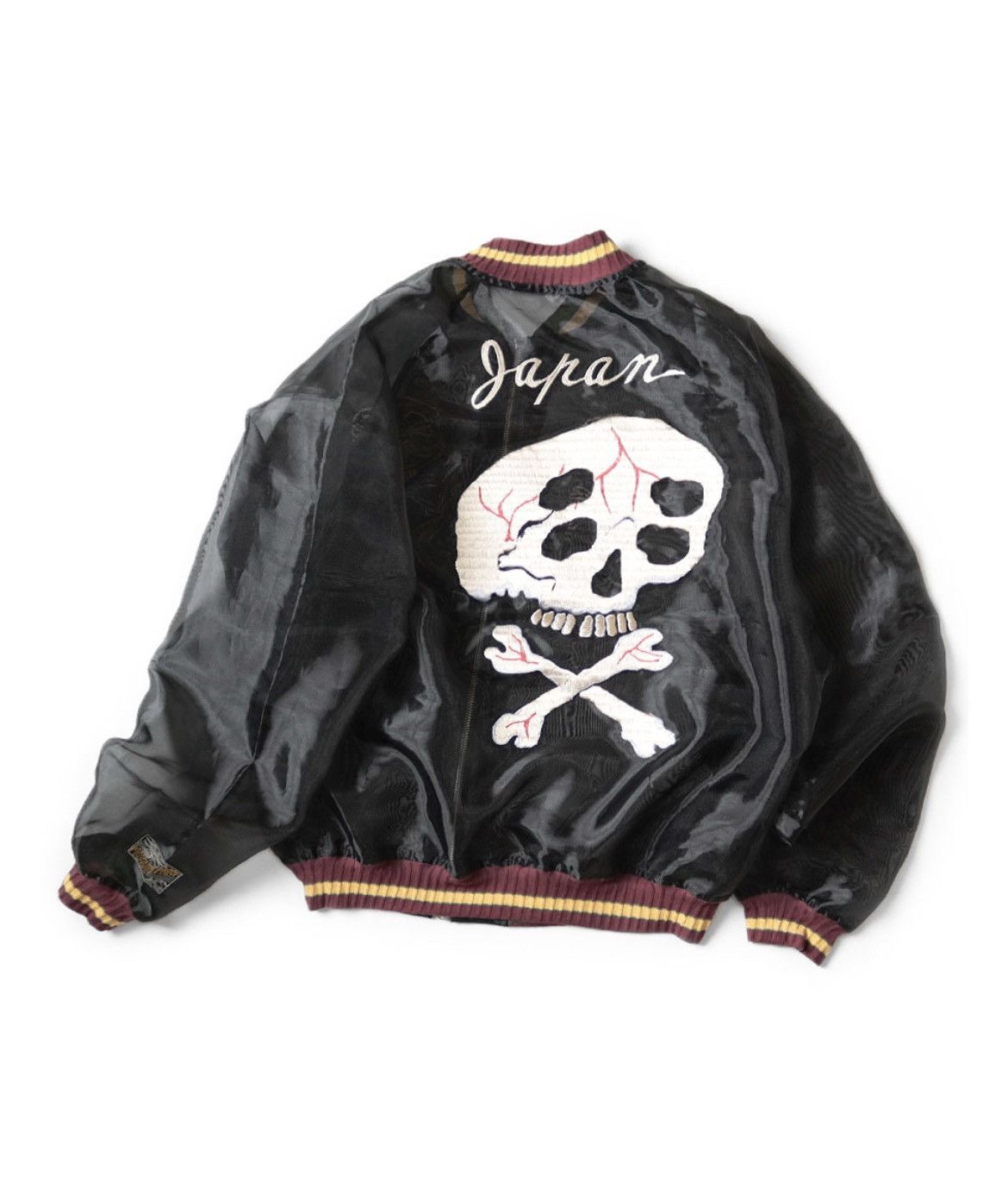 image of Kapital Bone Sheer Pearl Souvenir Jacket (Rain Skull) Size 1 in Black, Men's