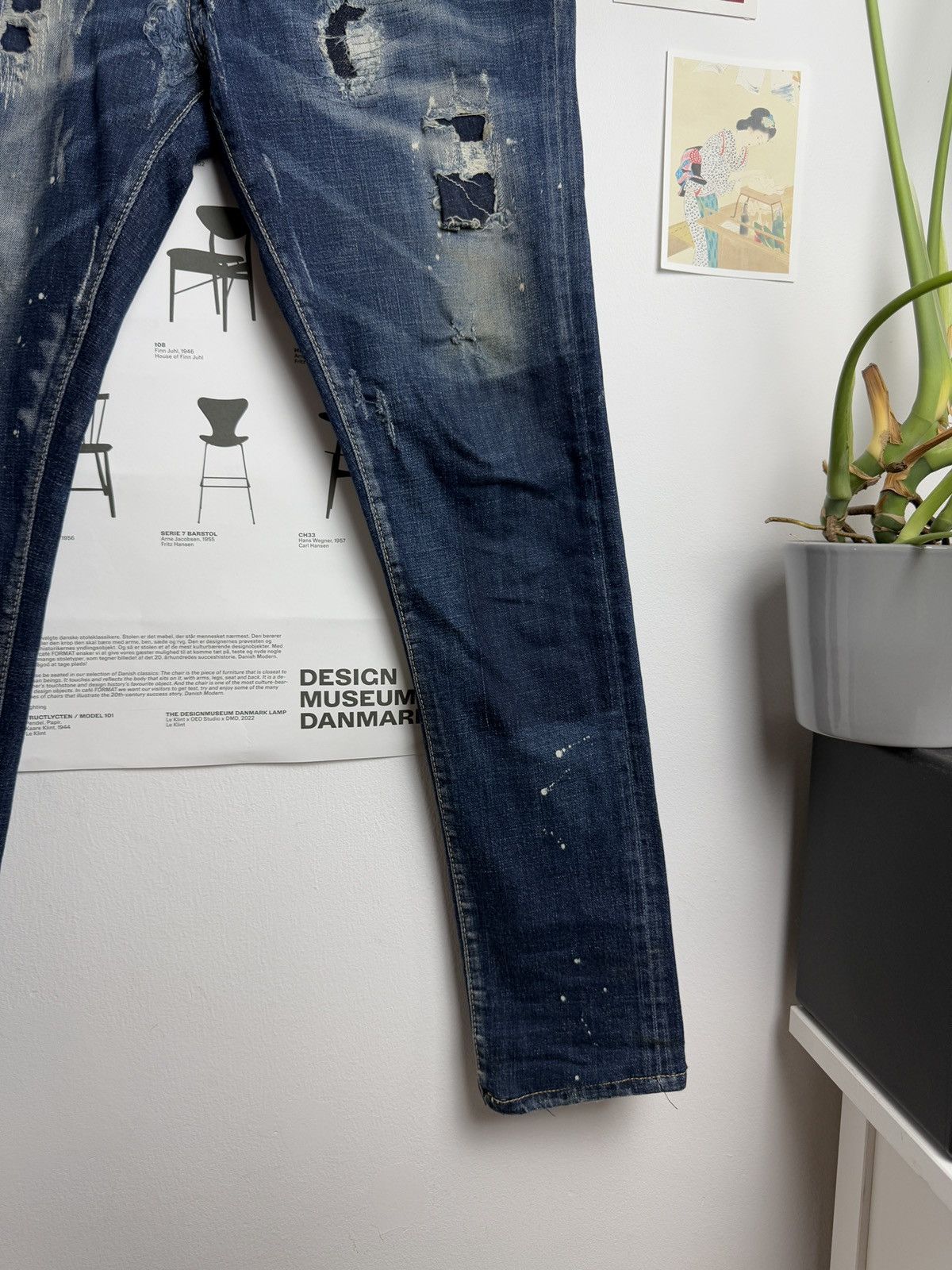 Designer × Dsquared2 Dsquared2 paint splash denim jeans pants 46 designer luxury Size US 30 / EU 46 - 5 Thumbnail