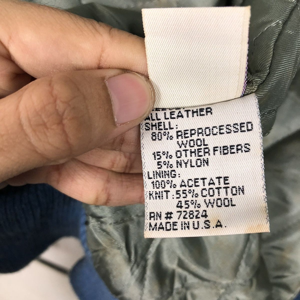 Golden Bear 🔥VINTAGE VARSITY JACKET LEATHER GOLDEN BEAR USA BABY BLUE Size US M / EU 48-50 / 2 - 21 Thumbnail