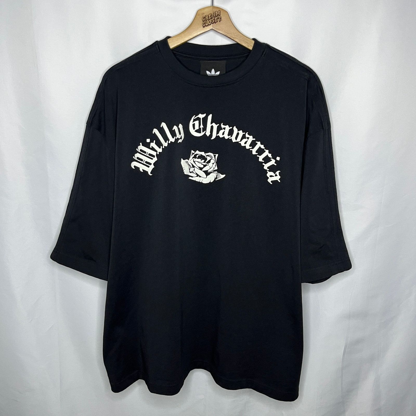Rose Jersey Logo Signature T Shirt Black M fits like XXL