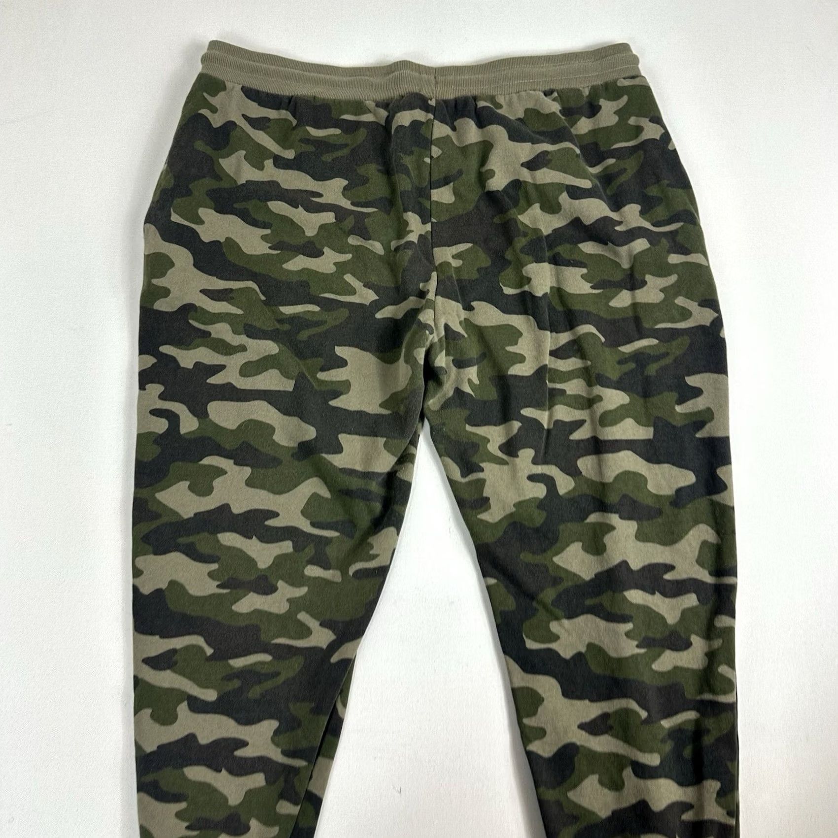 Logo 7 MTV Women’s 3XL Jogger Pants Casual Drawstring Green Camouflage Logo Tapered Pants Activewear MTG Size 40" / US 18 - 6 Thumbnail