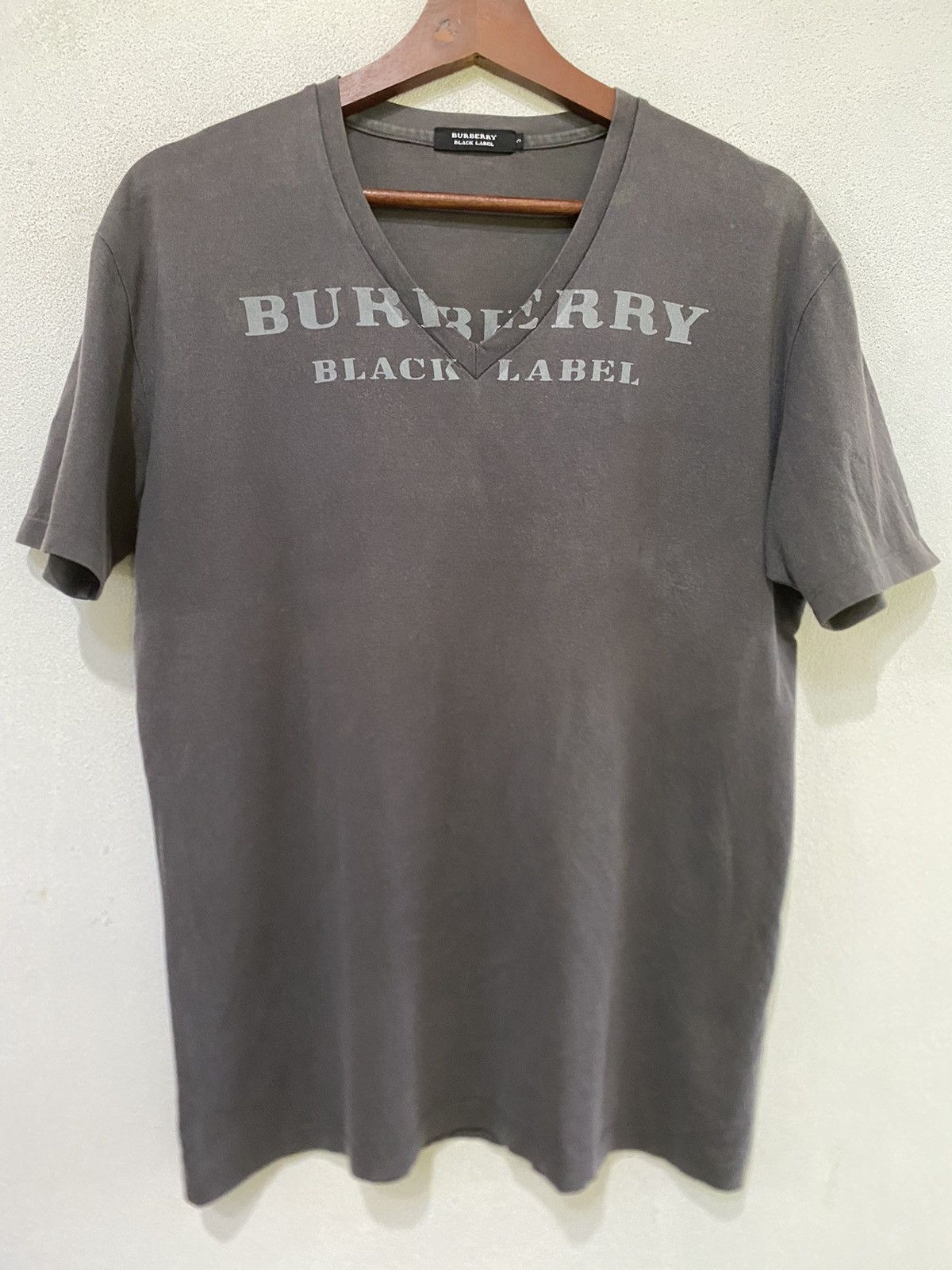 Burberry Black Label V' Neck T Shirt