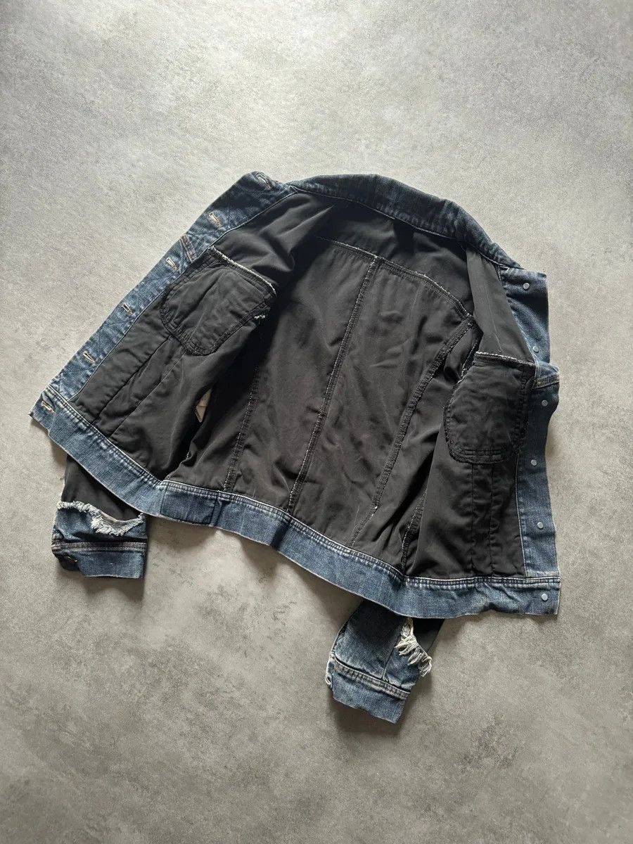 Designer × Vintage 2000s Plein Sud Distressed Hybrid Denim Jacket Size XS / US 0-2 / IT 36-38 - 3 Thumbnail