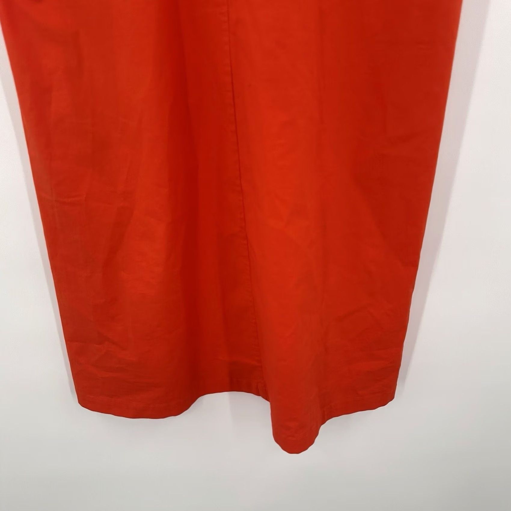 Eileen Fisher Eileen Fisher Shirt Dress Womens Orange Cotton Blend Short Sleeve Collared Knee Length Pockets Casual Workwear 2XS Size XXS / US 00 / IT 34 - 5 Thumbnail