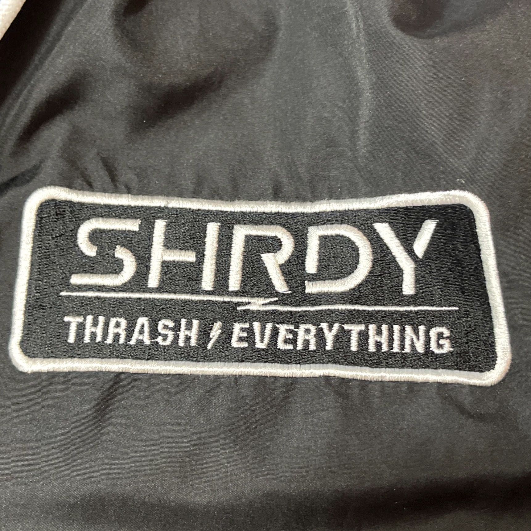 Vintage Shreddy Mens S Black Full Zip Hooded Windbreaker Jacket Thrash Everything Coat S Windbreaker Hooded Pockets Lightweight Outdoor 90s Mens Size US S / EU 44-46 / 1 - 4 Thumbnail