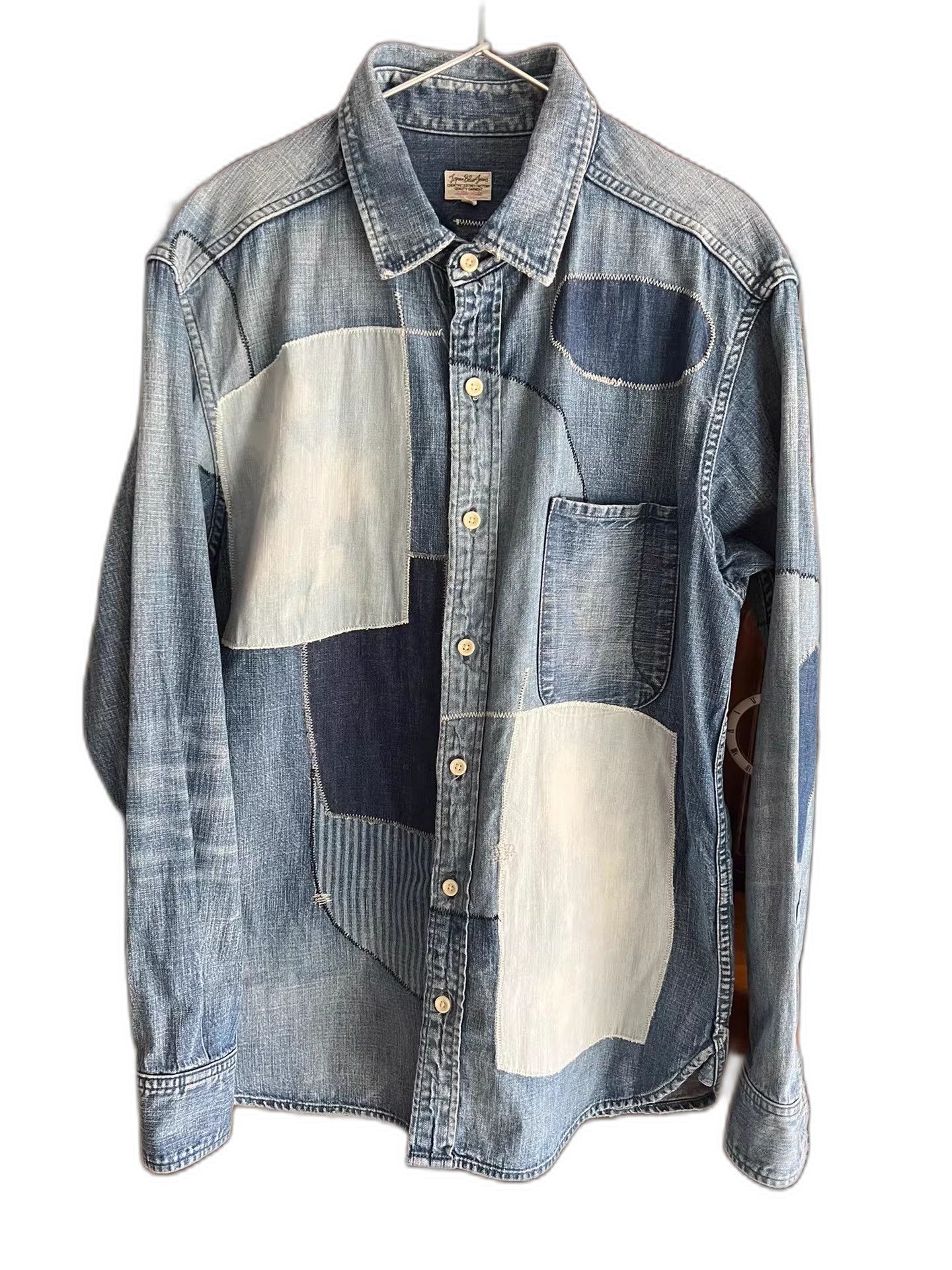 Japan Blue Jeans Japan Blue Jeans Indigo Vintage Denim Shirt Size US L / EU 52-54 / 3 - 1 Thumbnail