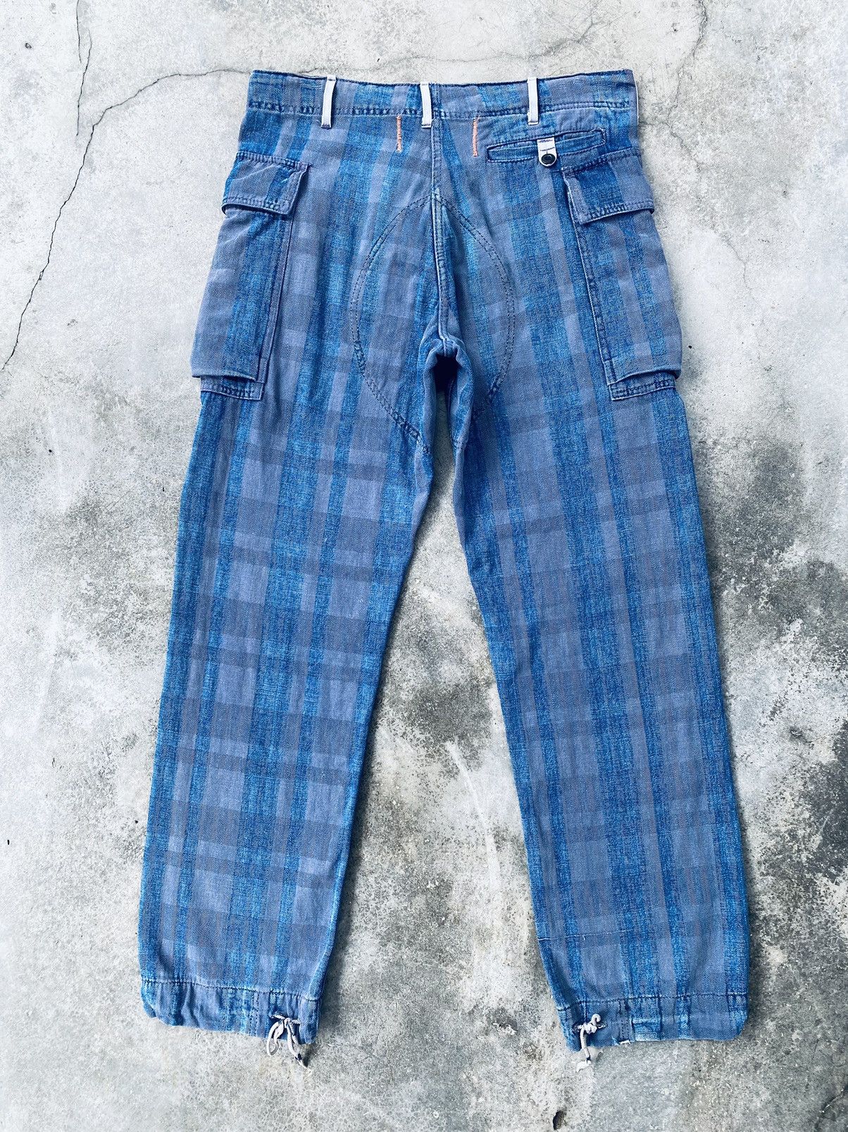 Indigo Vintage Reproduction Label Indigo Herringbone Pants Size US 33 - 2 Thumbnail