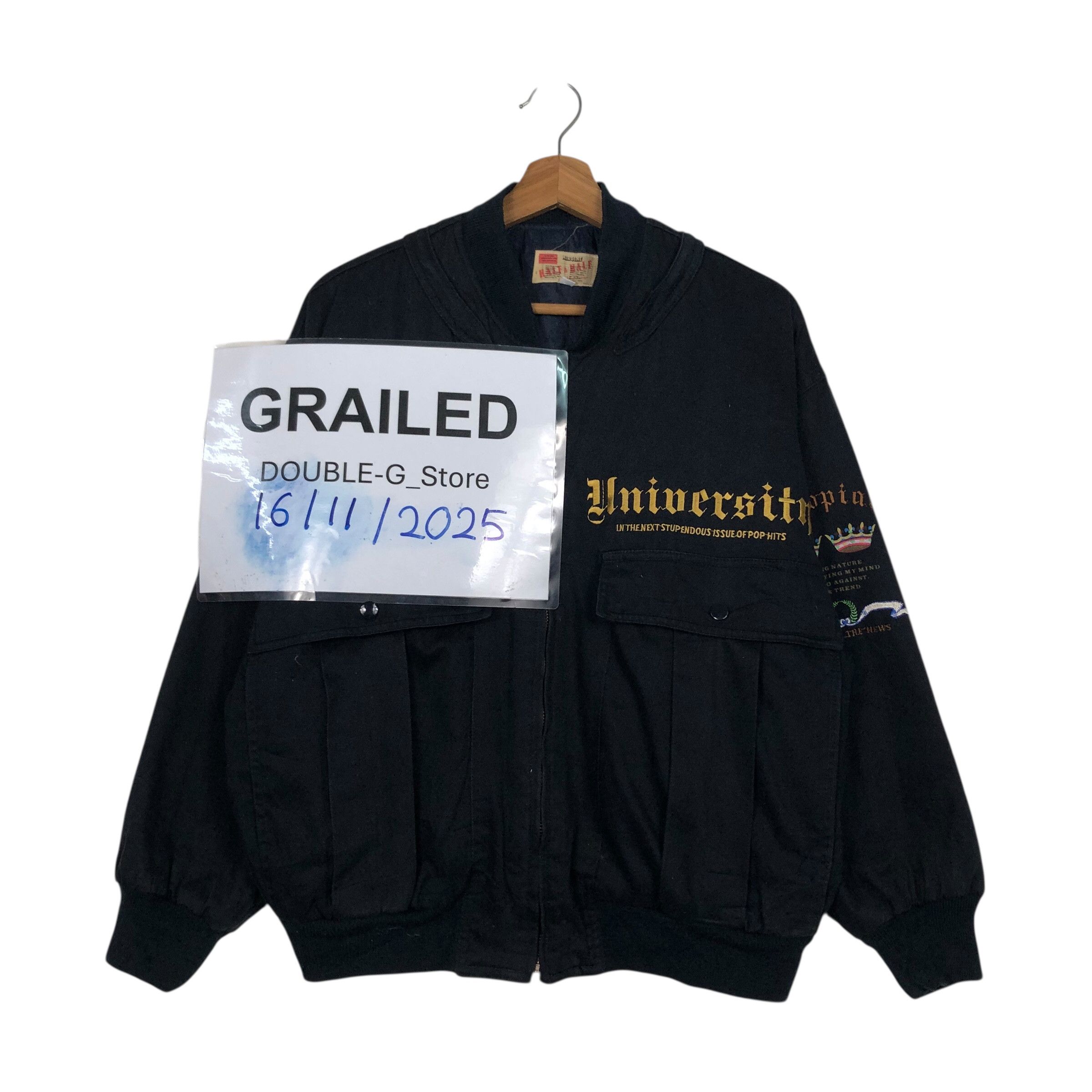 Japanese Brand 📌Vintage Wool Bomber Jacket University Embroidery Japan Size US M / EU 48-50 / 2 - 1 Thumbnail