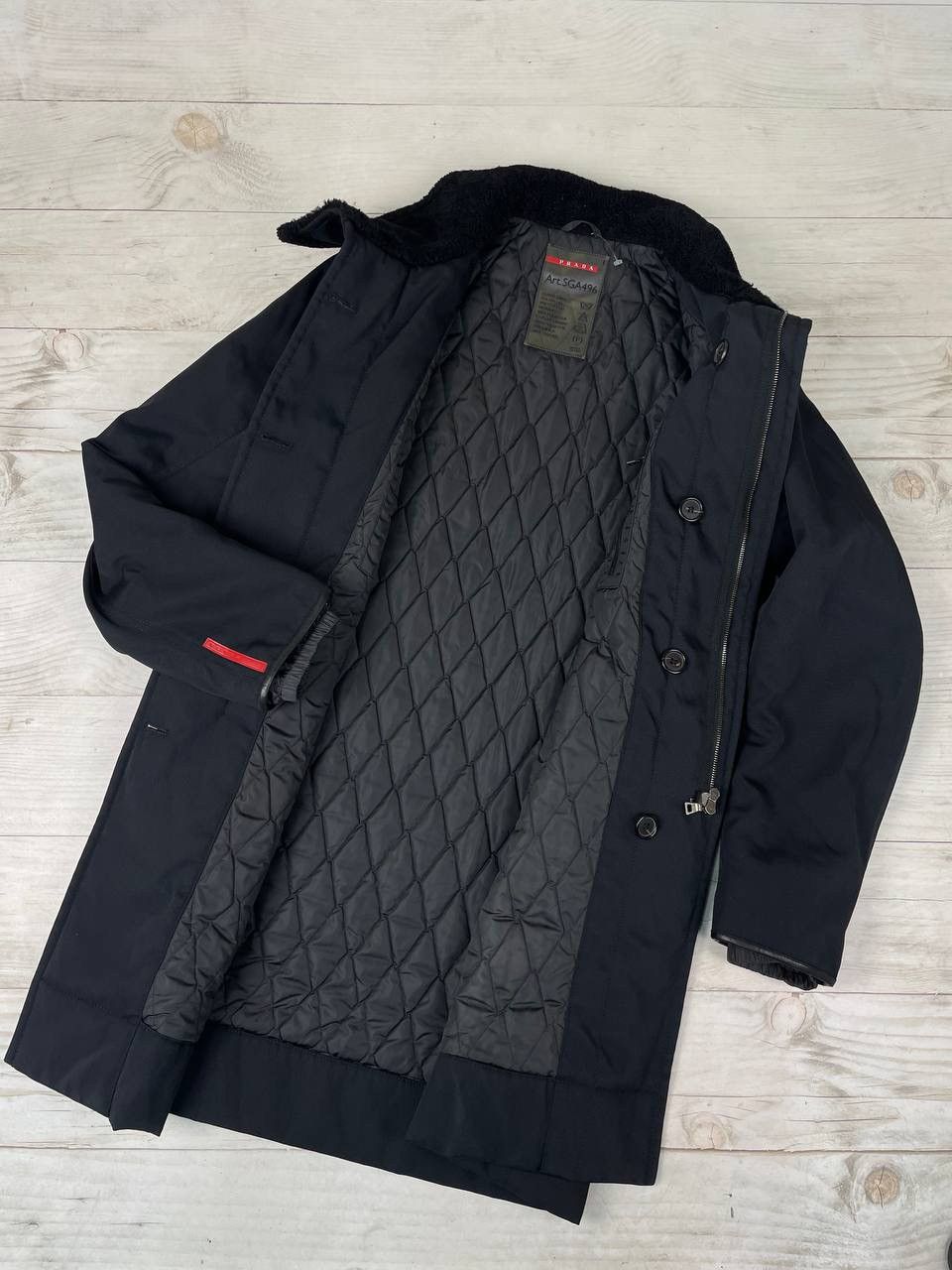 Prada Vintage Prada Sport Black Military Nylon Jacket Coat Luxury Size US M / EU 48-50 / 2 - 7 Thumbnail