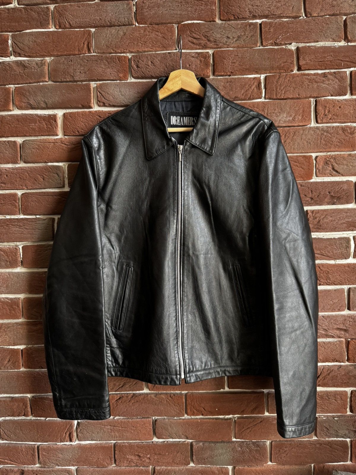 Leather Vintage Genuine Real Leather Jacket High Quality Rock Punk Size US L / EU 52-54 / 3 - 1 Thumbnail