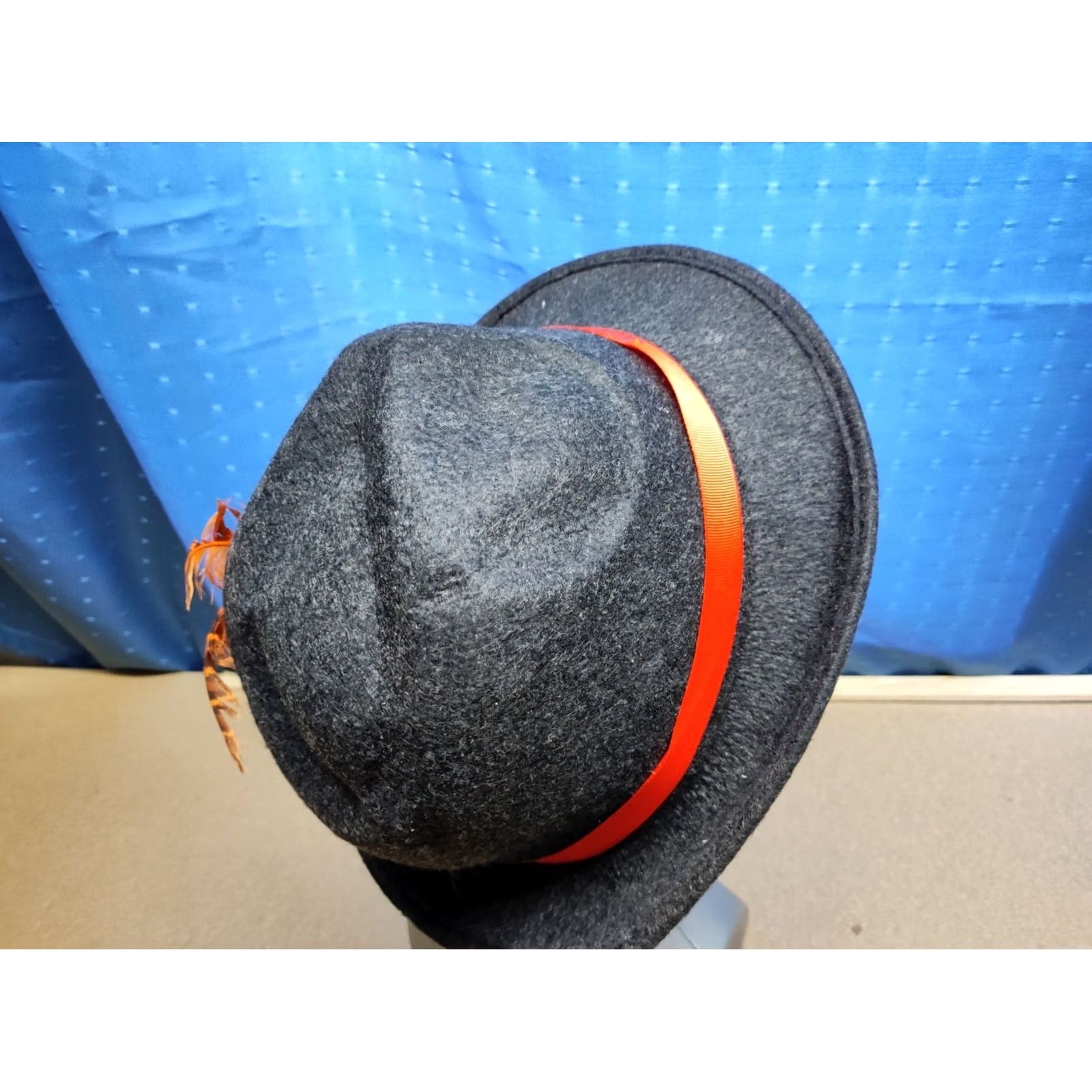 FELT Jagermeister Mens Trilby Fedora Size 58 Felt Gray Promotional Germany Casual Party/Cocktail Hat Mens Size ONE SIZE - 4 Thumbnail