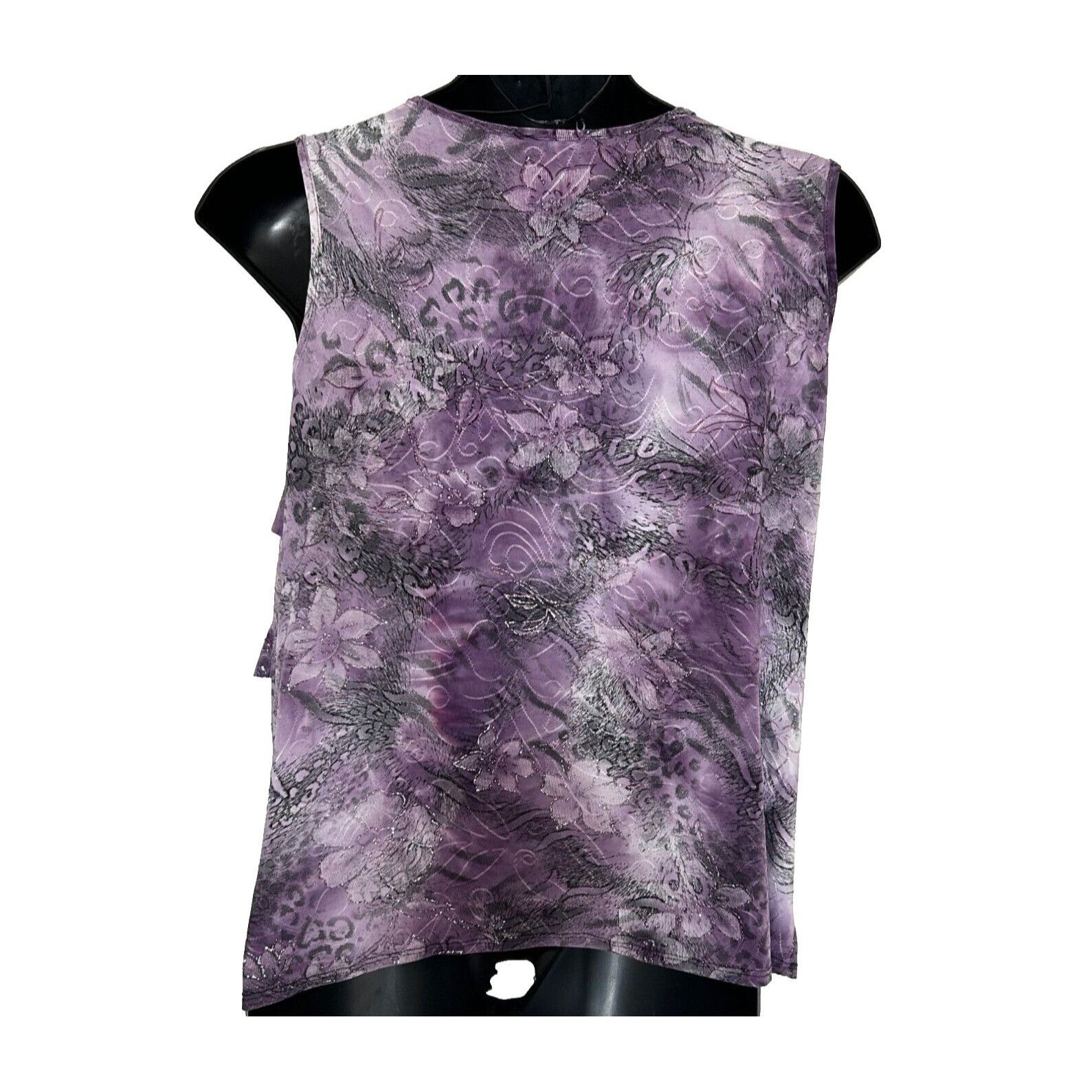 Other Womens purple and silver plus size 22 Dressbarn sleeveless t Size 3XL / US 20-22 - 5 Thumbnail