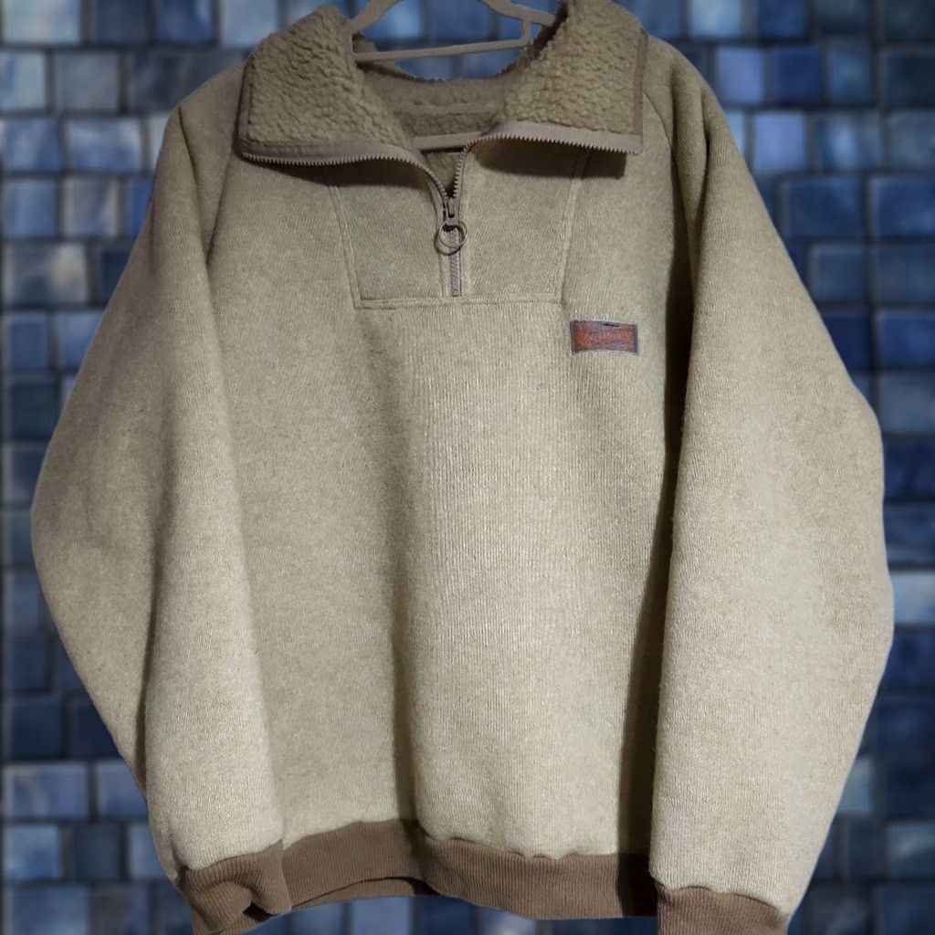 Kapital KAPITAL Boa Pullover Half-Zip Size 4 Khaki Long sleeve Casual USED Men's Size US S / EU 44-46 / 1 - 1 Thumbnail