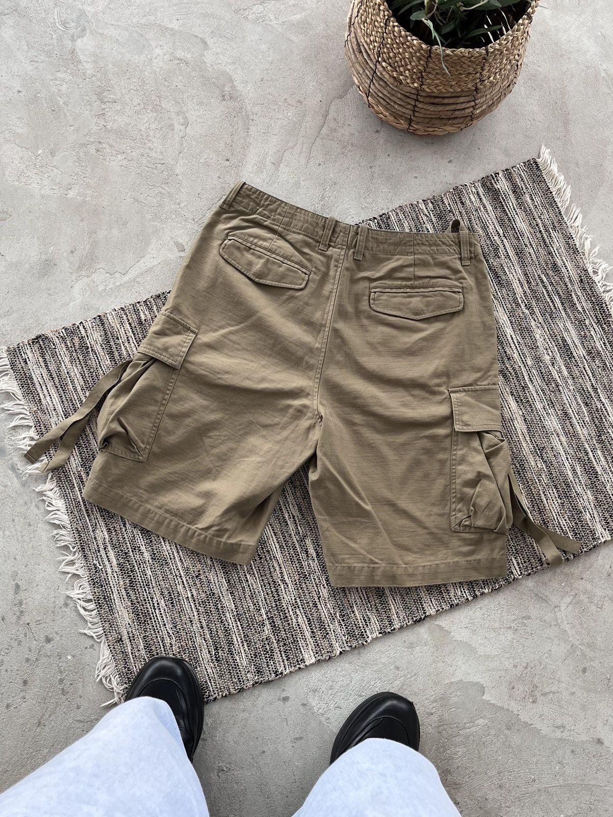Allsaints Vintage AllSaints Green Military Avantgarde Y2K Cargo Shorts Size US 31 - 2 Thumbnail
