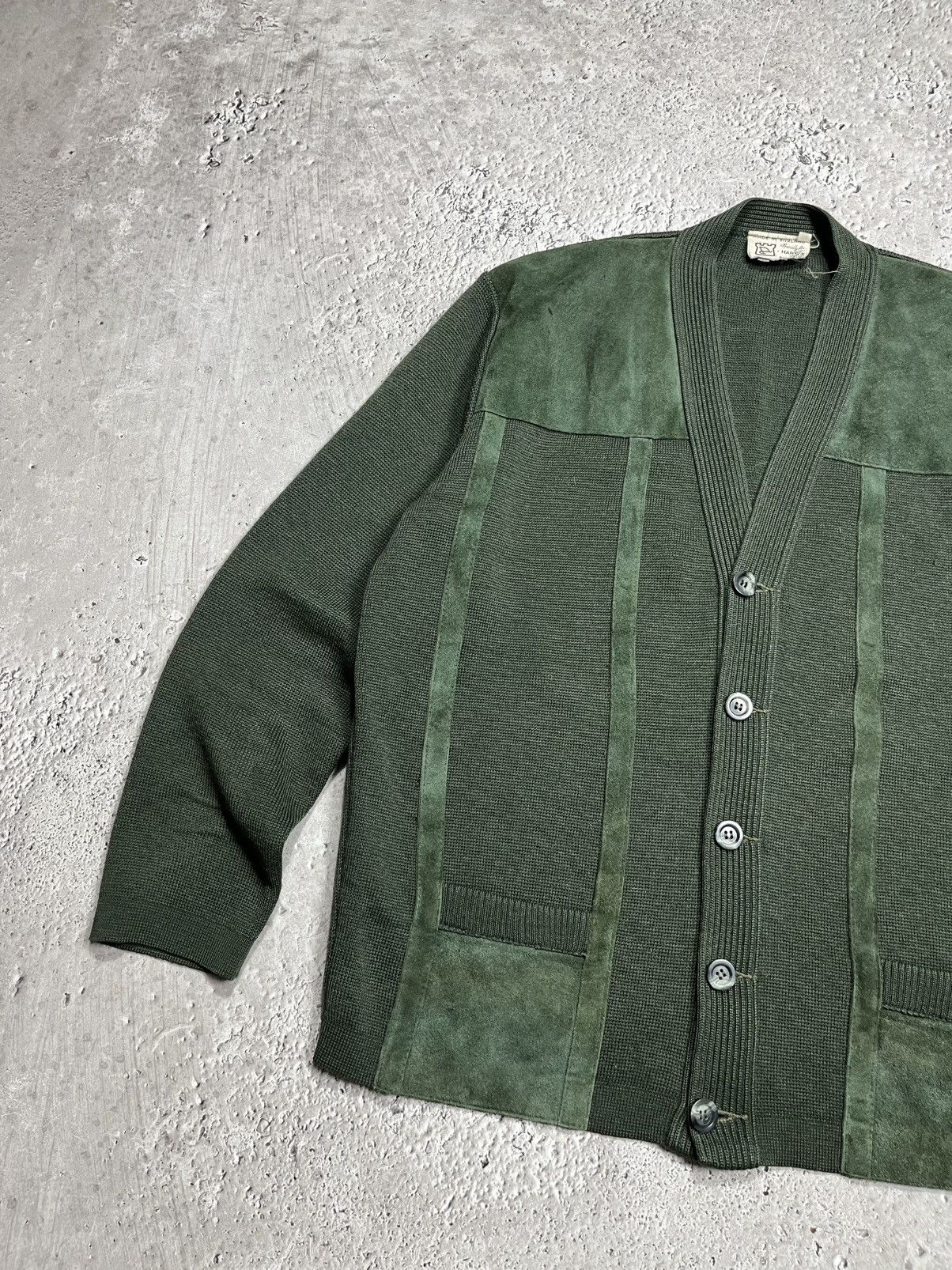 Other Hardy of Alnwick Made in England Suede Panel Cardigan XL Size US XL / EU 56 / 4 - 3 Thumbnail