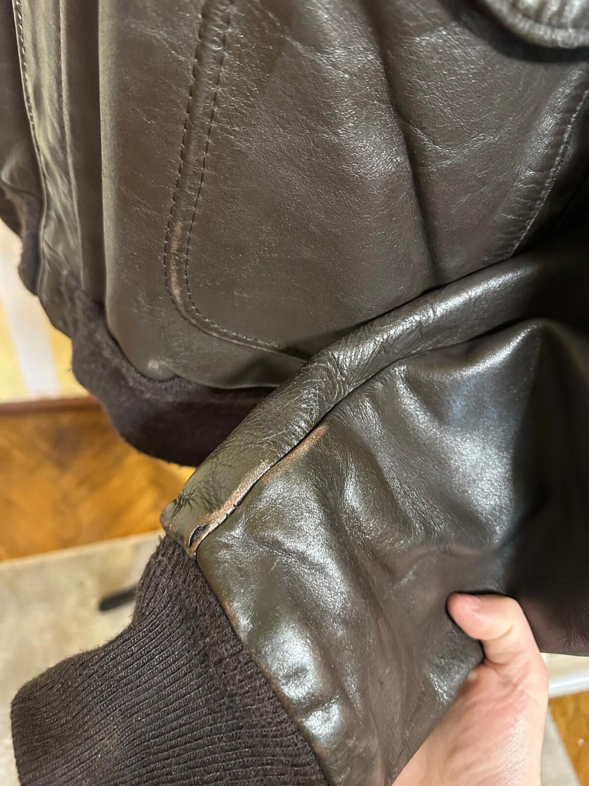 Schott SCHOTT 184-SM Black Leather Flight Jacket Vintage 80's 54US Size US XL / EU 56 / 4 - 8 Thumbnail